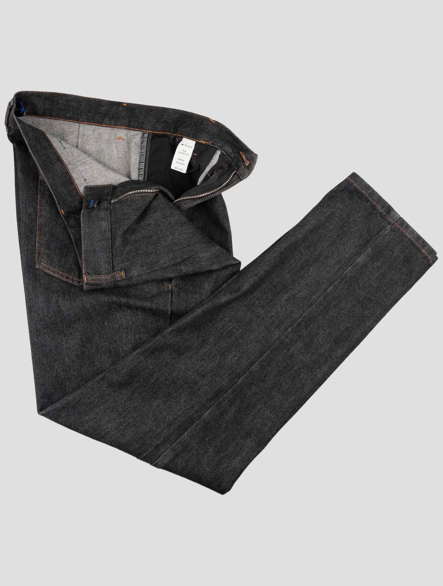 Kiton Knt Dark Gray Cotton Pe Jeans