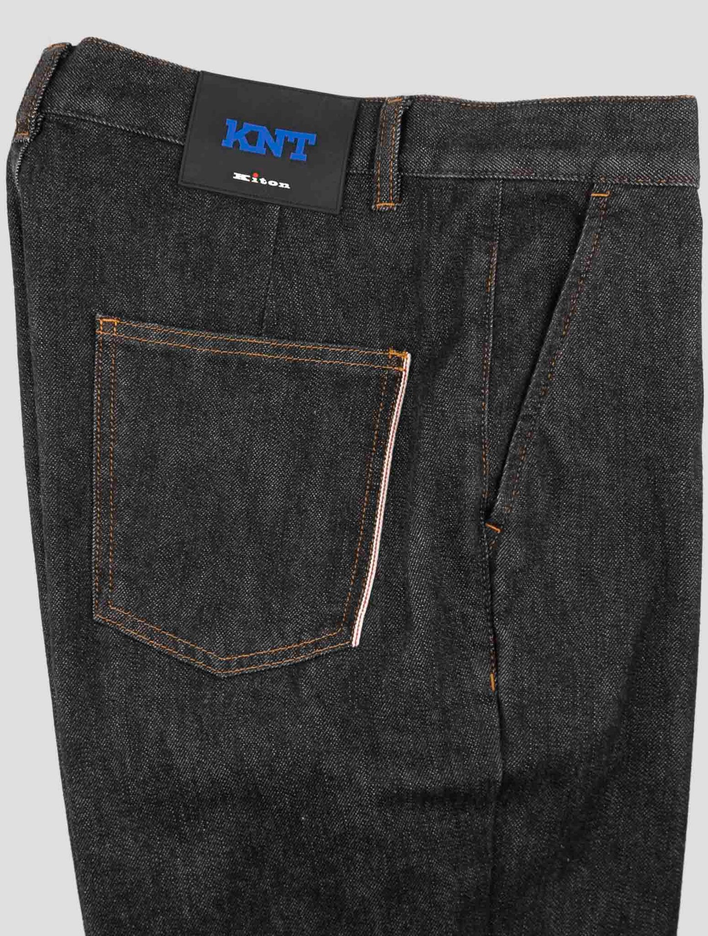 Kiton Knt Dark Gray Cotton Pe Jeans