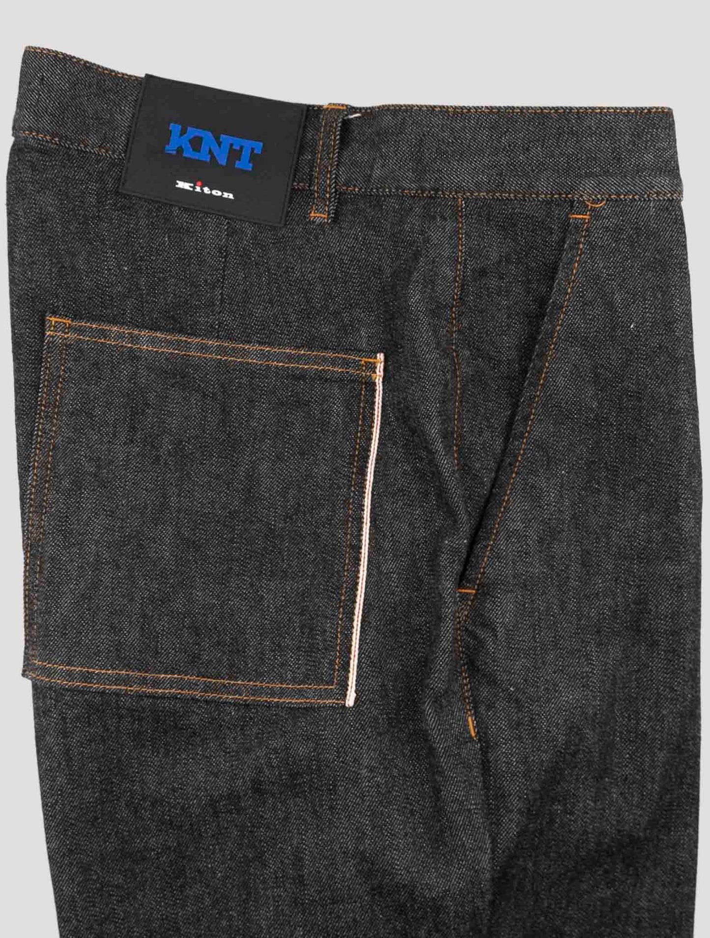 Kiton Knt Dark Gray Cotton Pe Jeans