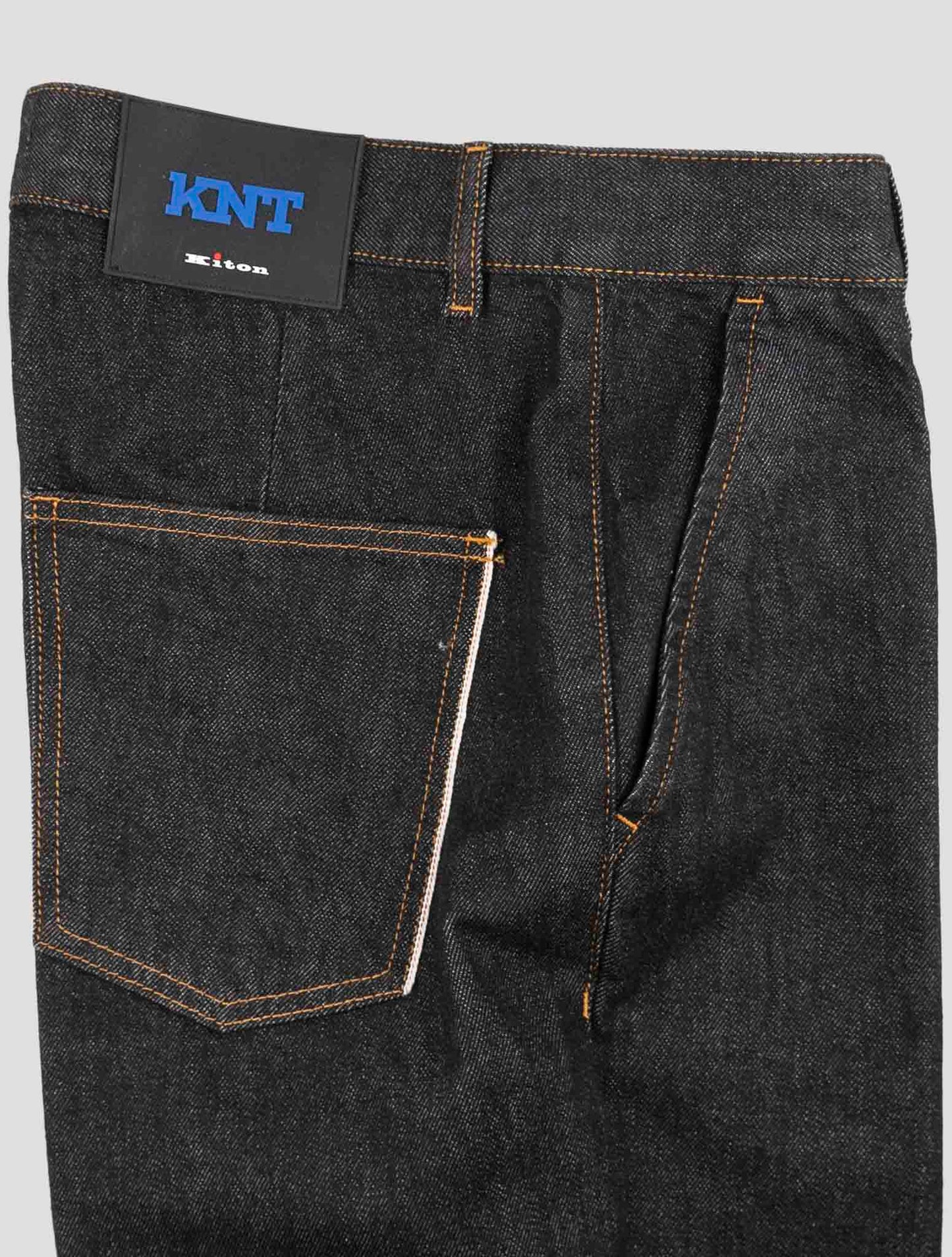 Kiton Knt Dark Gray Cotton Pe Jeans