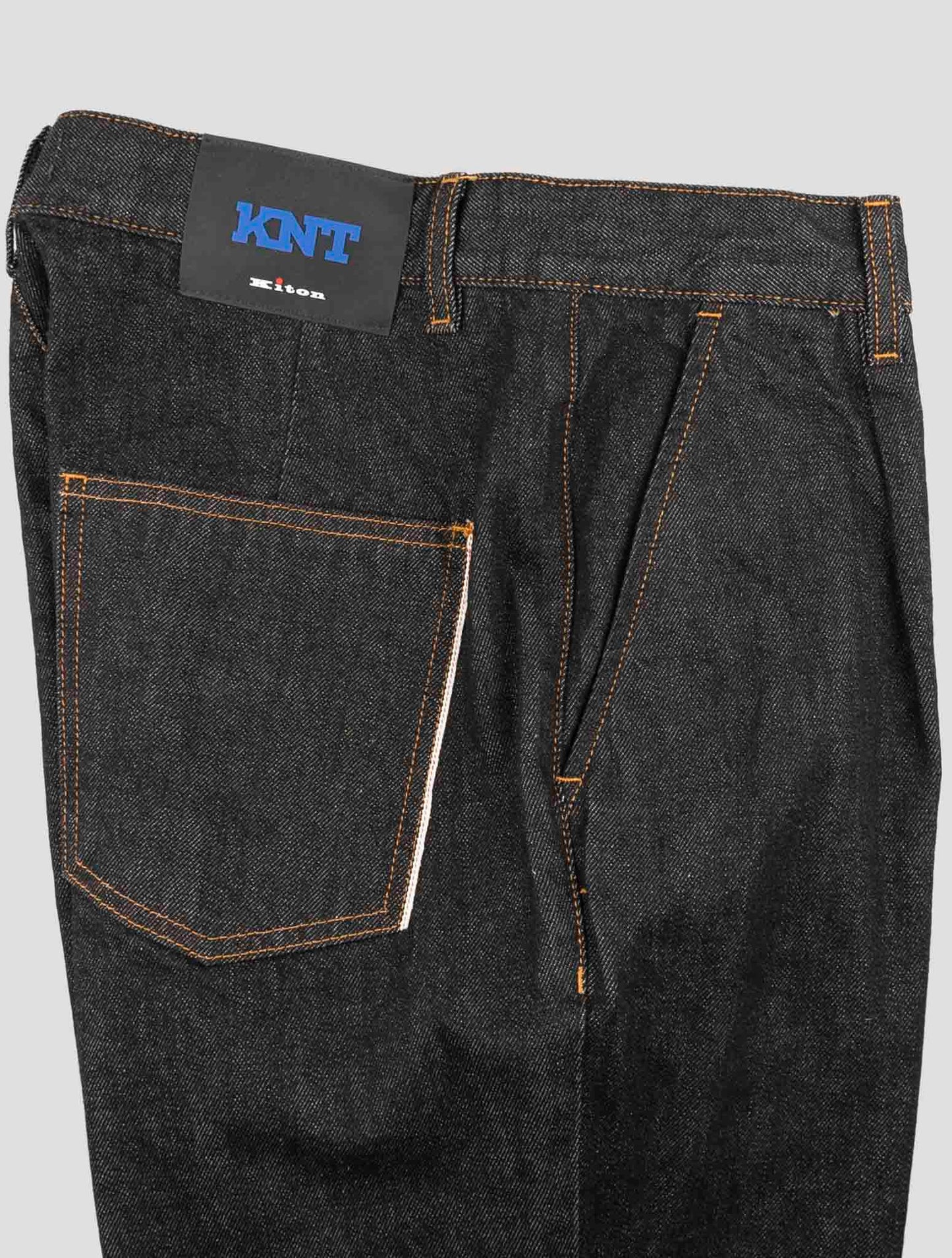 Kiton Knt Dark Gray Cotton Pe Jeans
