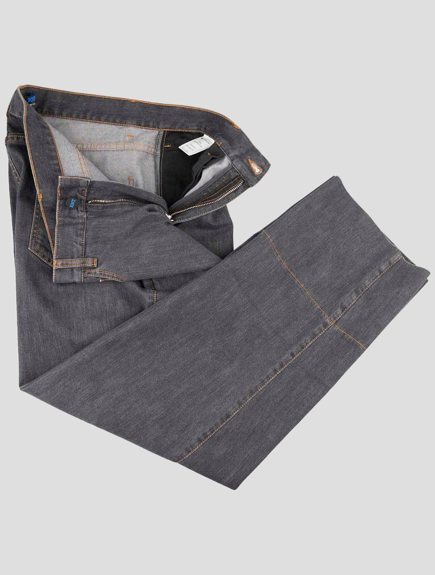 Kiton Knt Dark Gray Cotton Pe Jeans