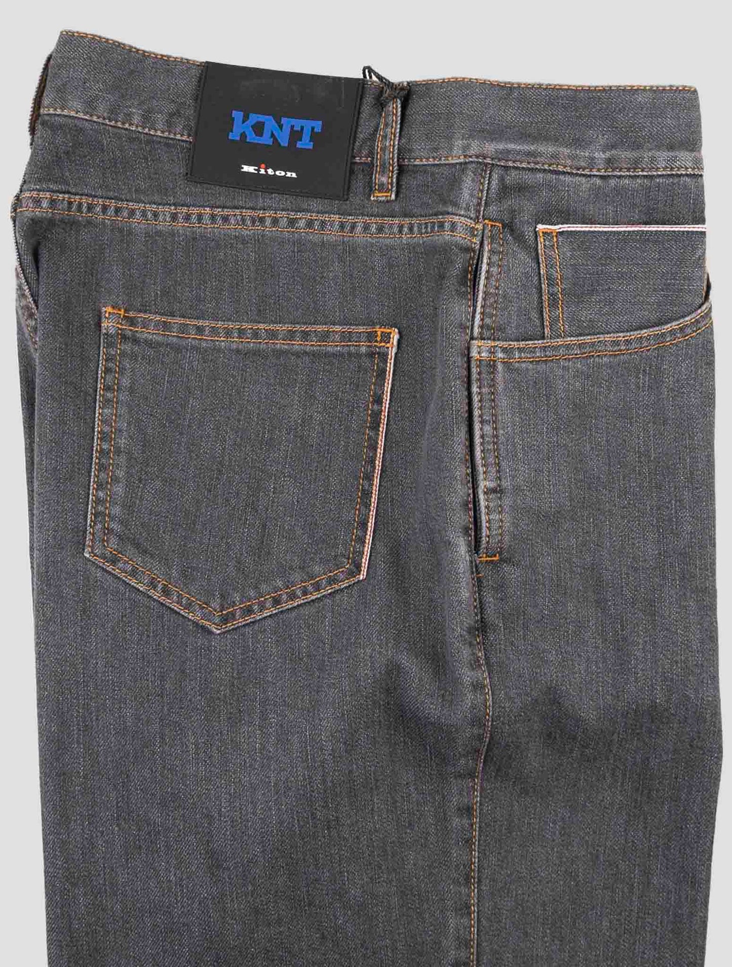 Kiton Knt Dark Gray Cotton Pe Jeans