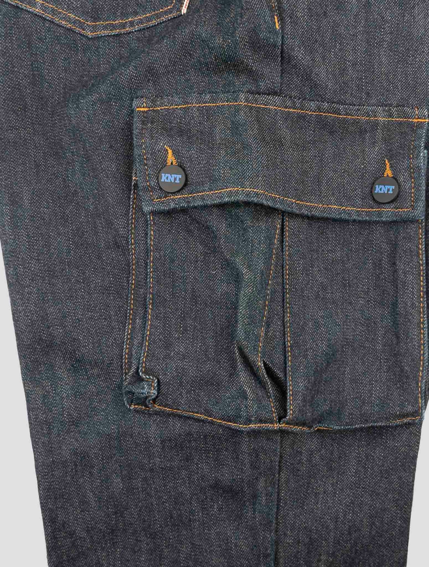Kiton Knt Blue Cotton Pe Cargo Jeans
