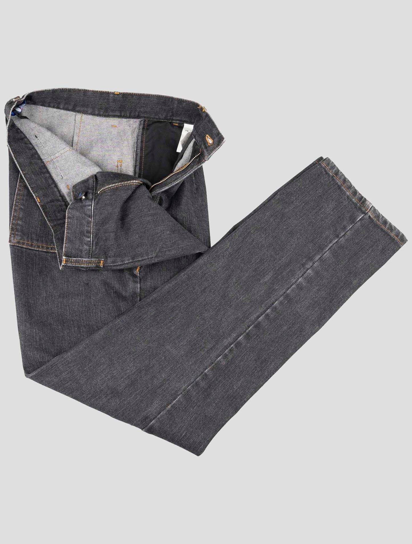 Kiton Knt Dark Gray Cotton Jeans