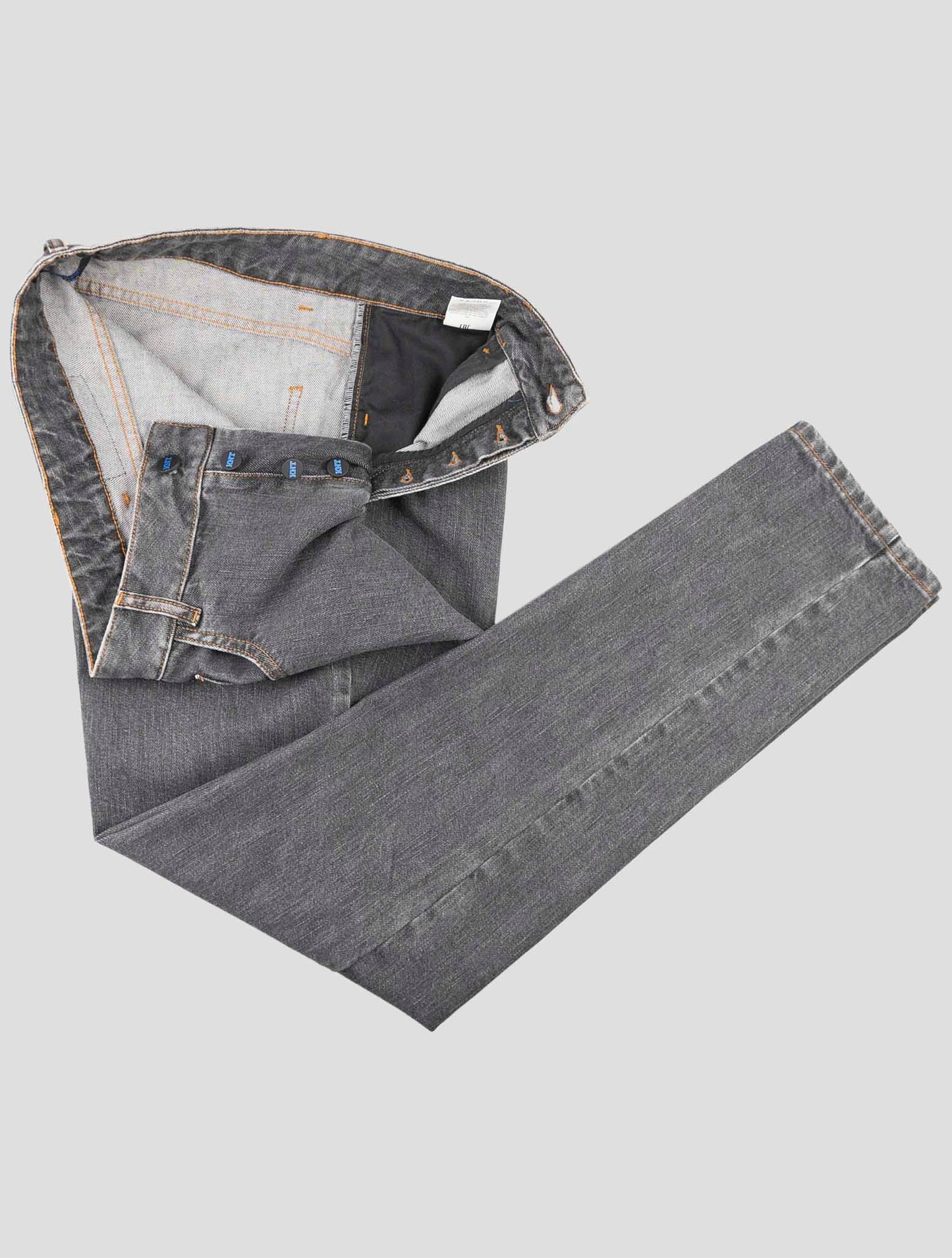 Kiton Knt Dark Gray Cotton Pe Jeans