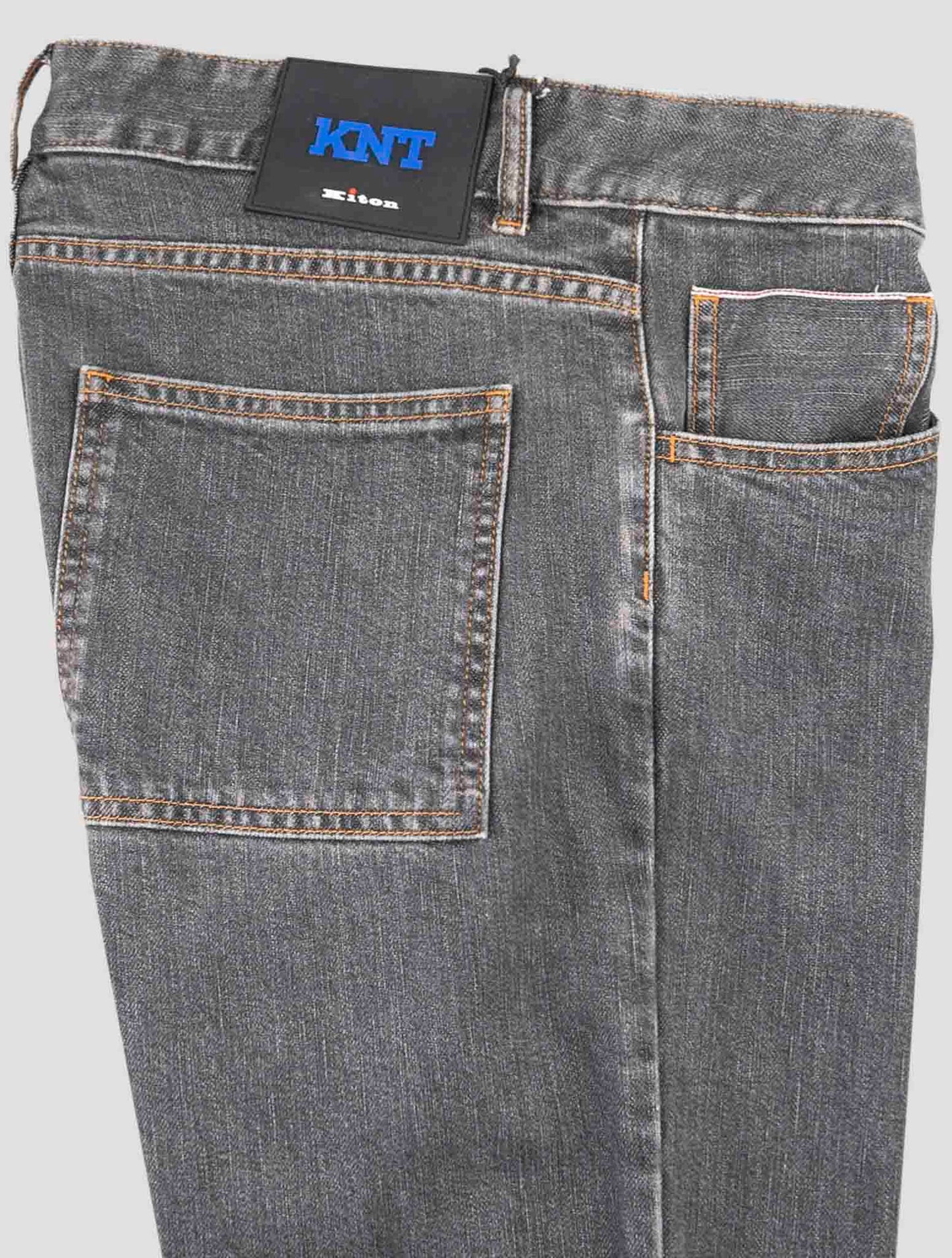 Kiton Knt Dark Gray Cotton Pe Jeans
