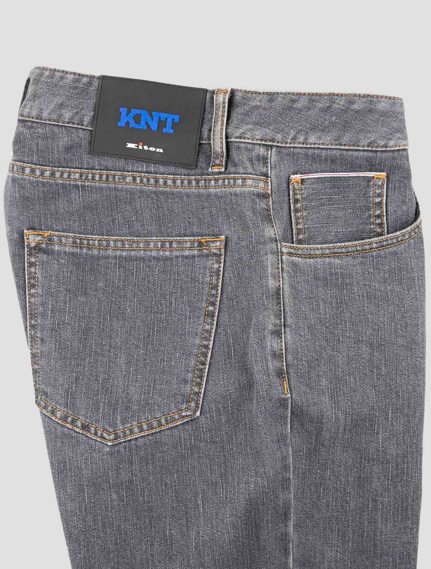 Kiton Knt Dark Gray Cotton Pe Jeans