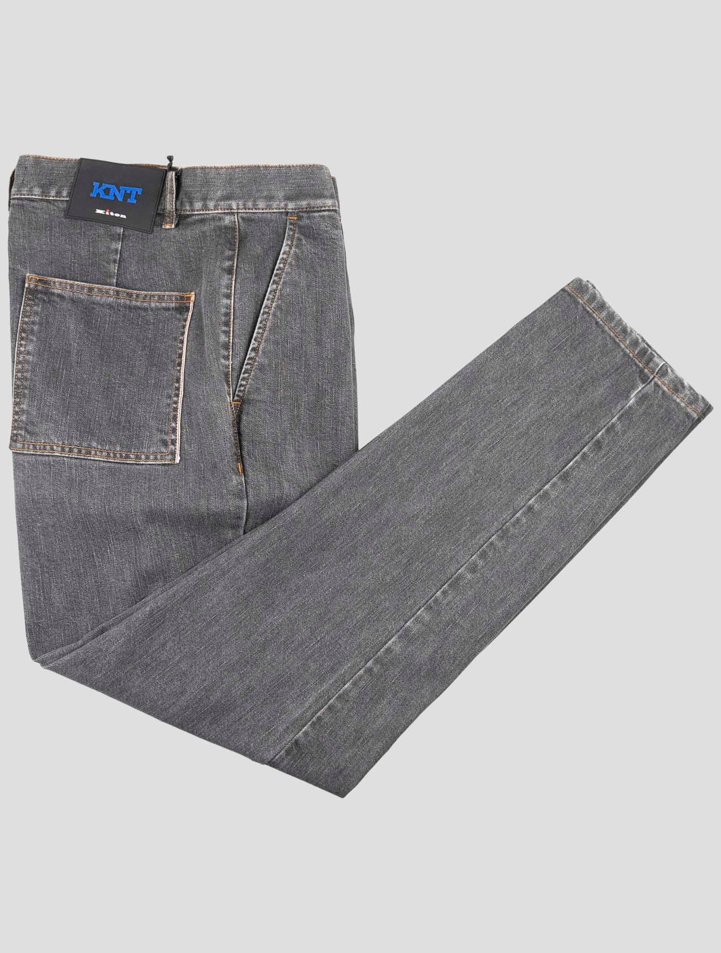 Kiton Knt Dark Gray Cotton Pe Jeans