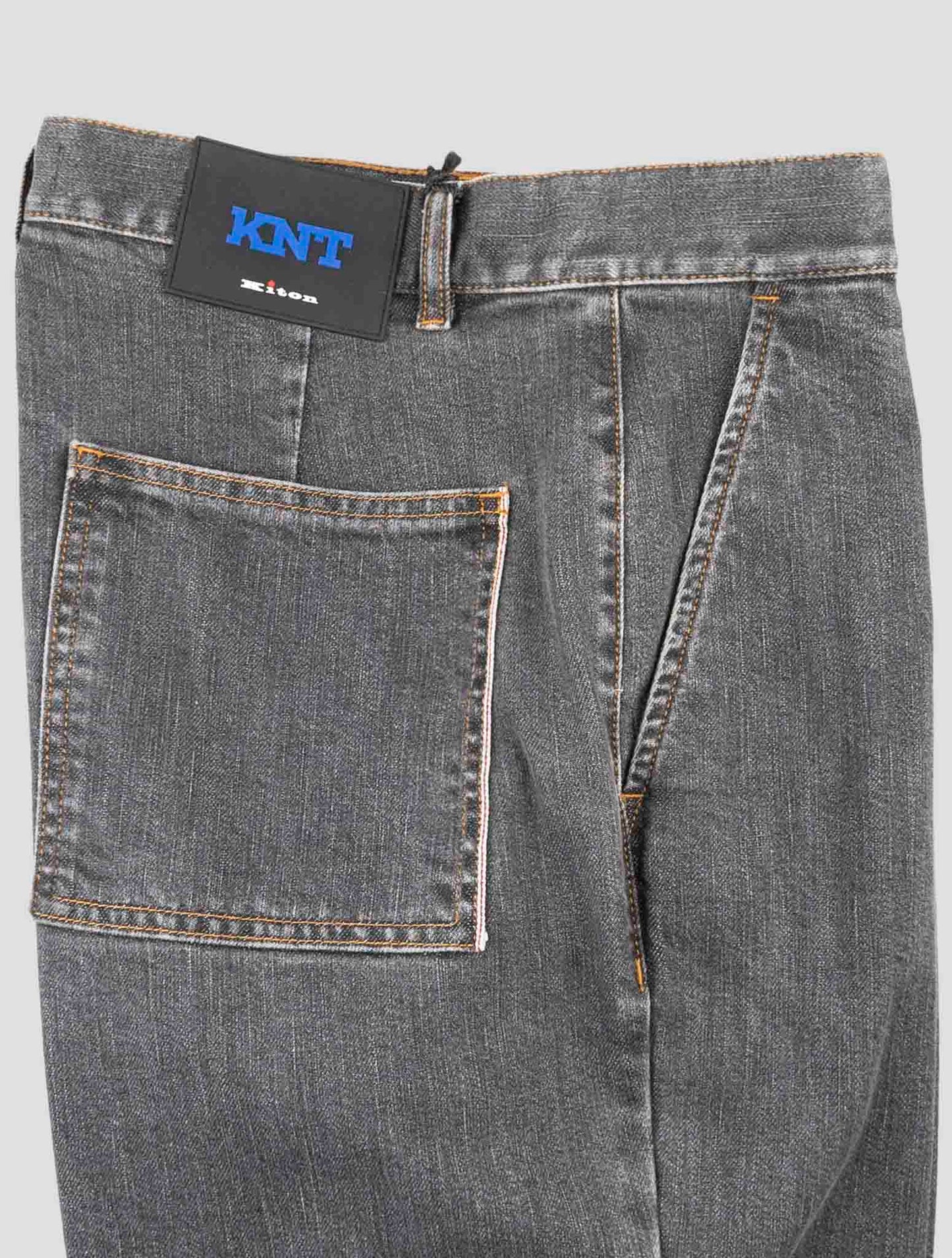 Kiton Knt Dark Gray Cotton Pe Jeans