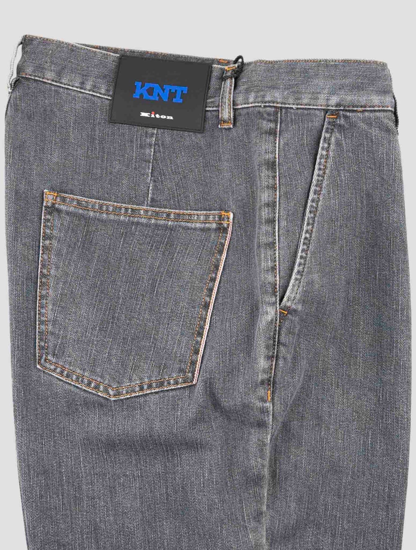 Kiton Knt Dark Gray Cotton Pe Jeans