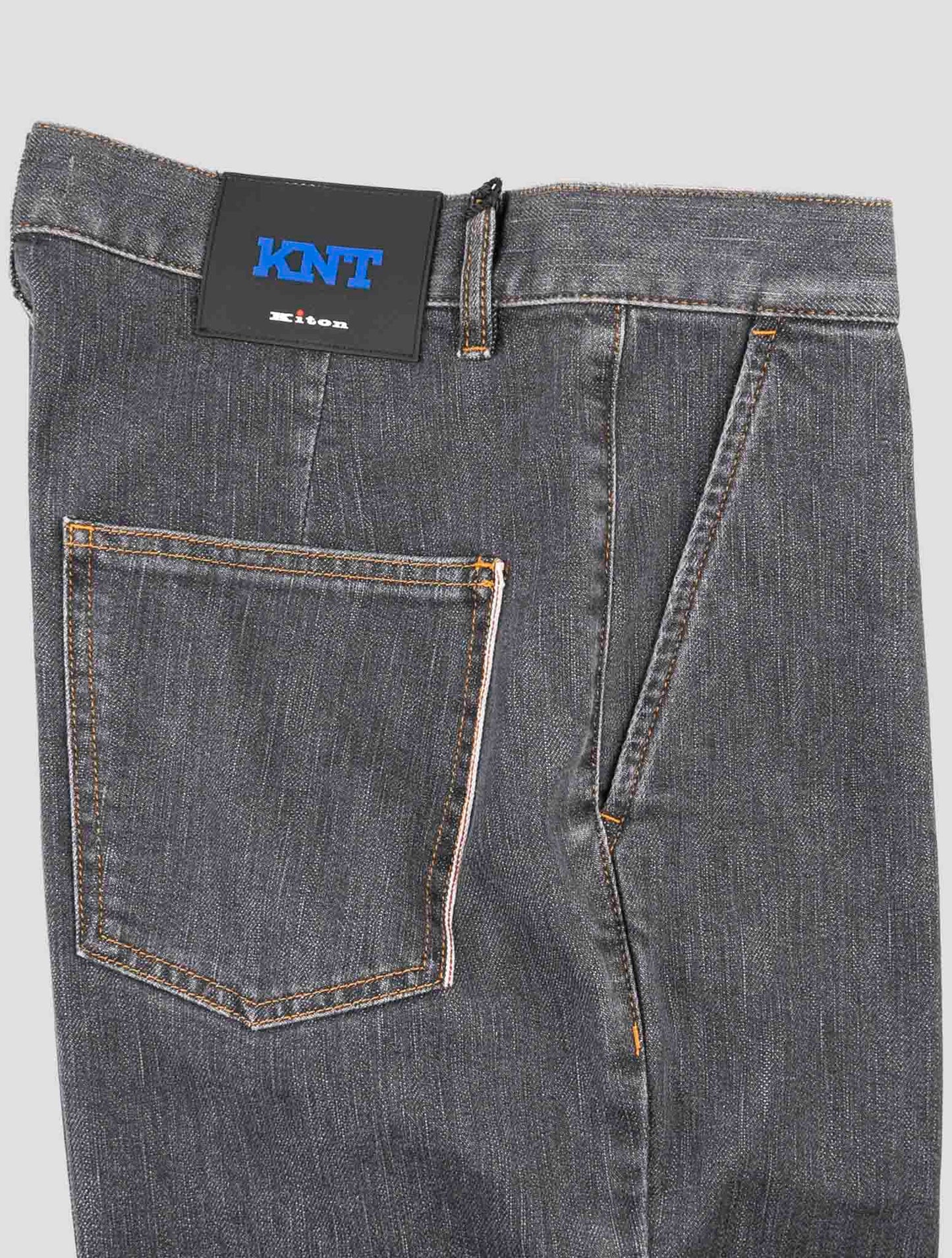 Kiton Knt Dark Gray Cotton Pe Jeans