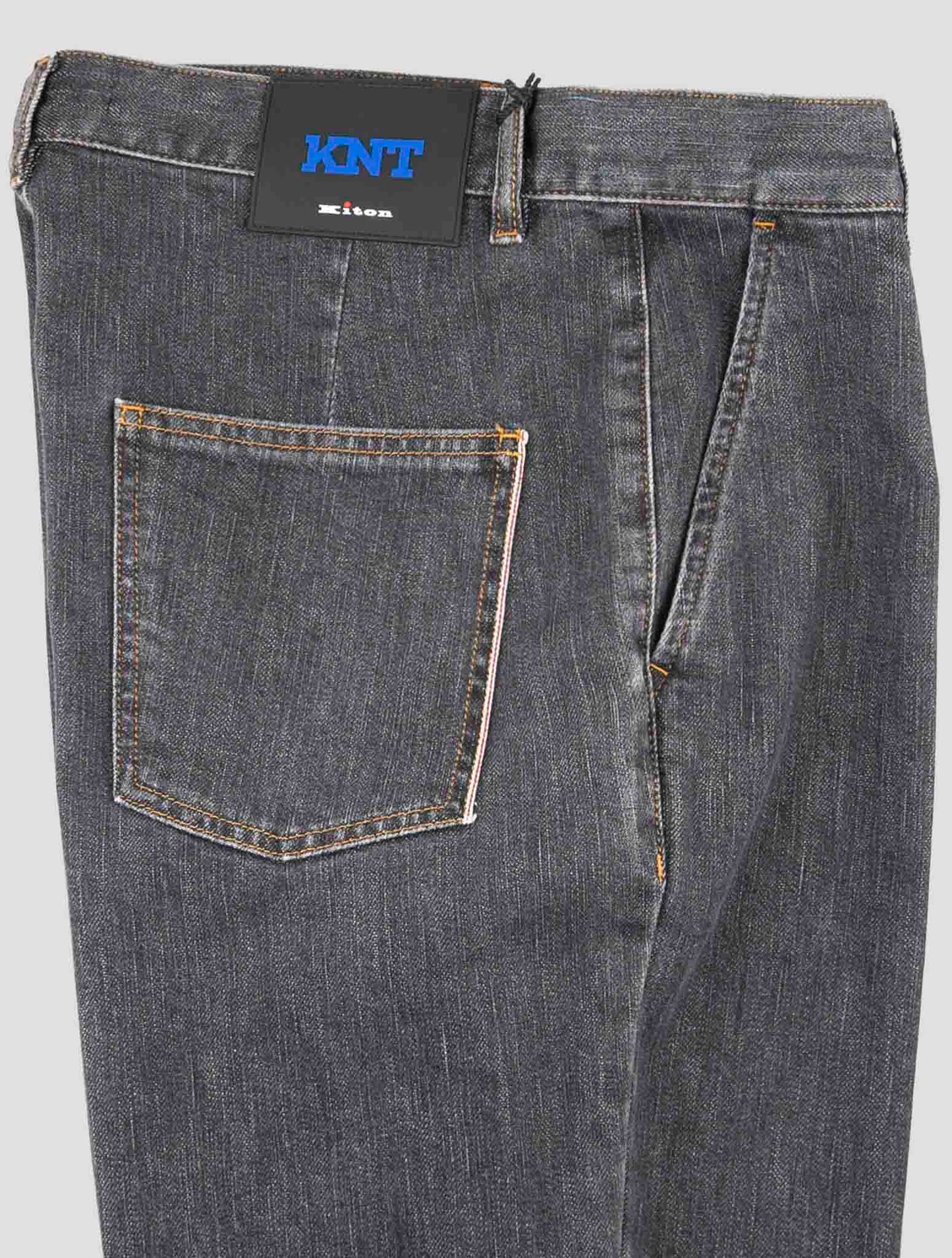 Kiton Knt Gray Cotton Pe Jeans