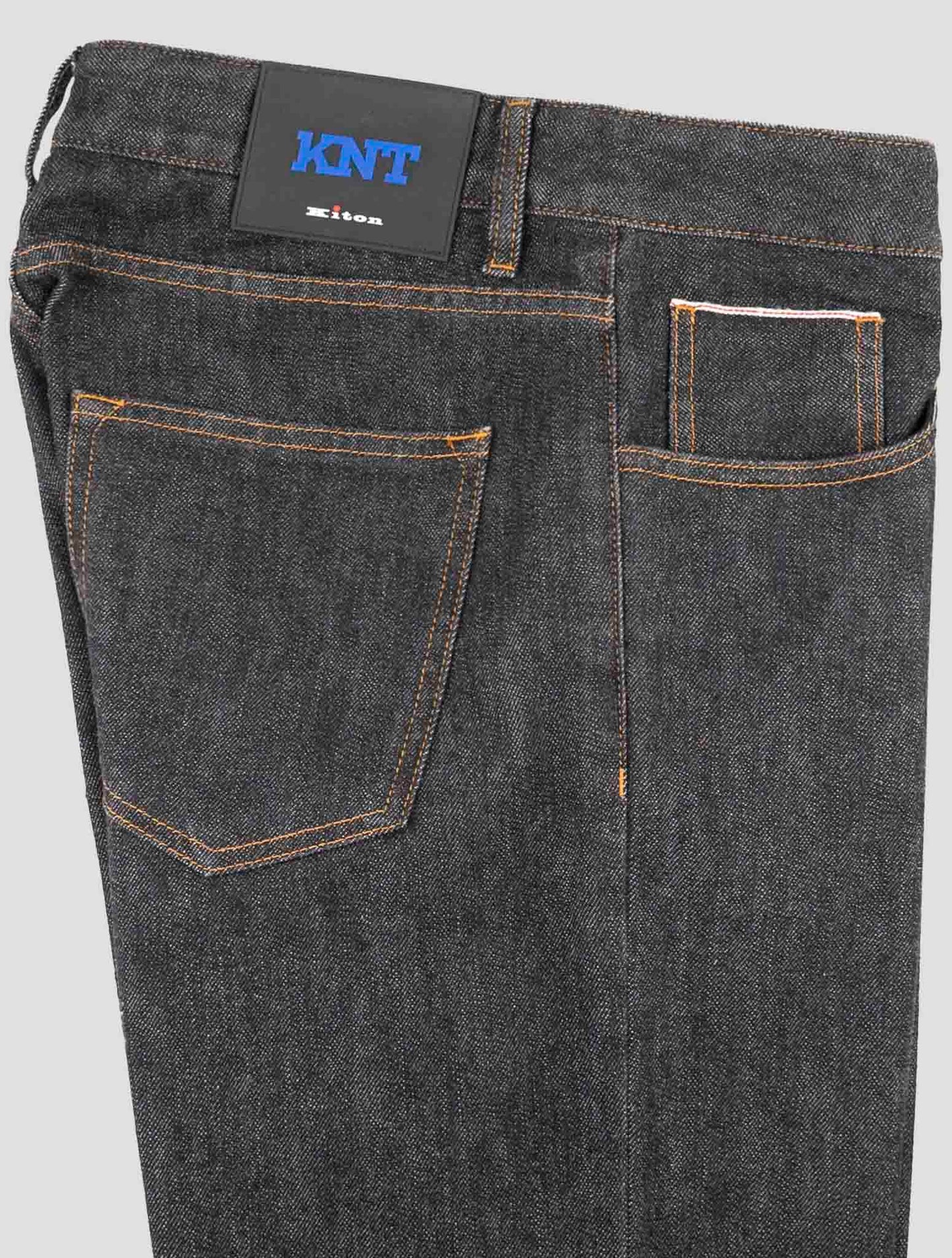 Kiton Knt Dark Gray Cotton Pe Jeans