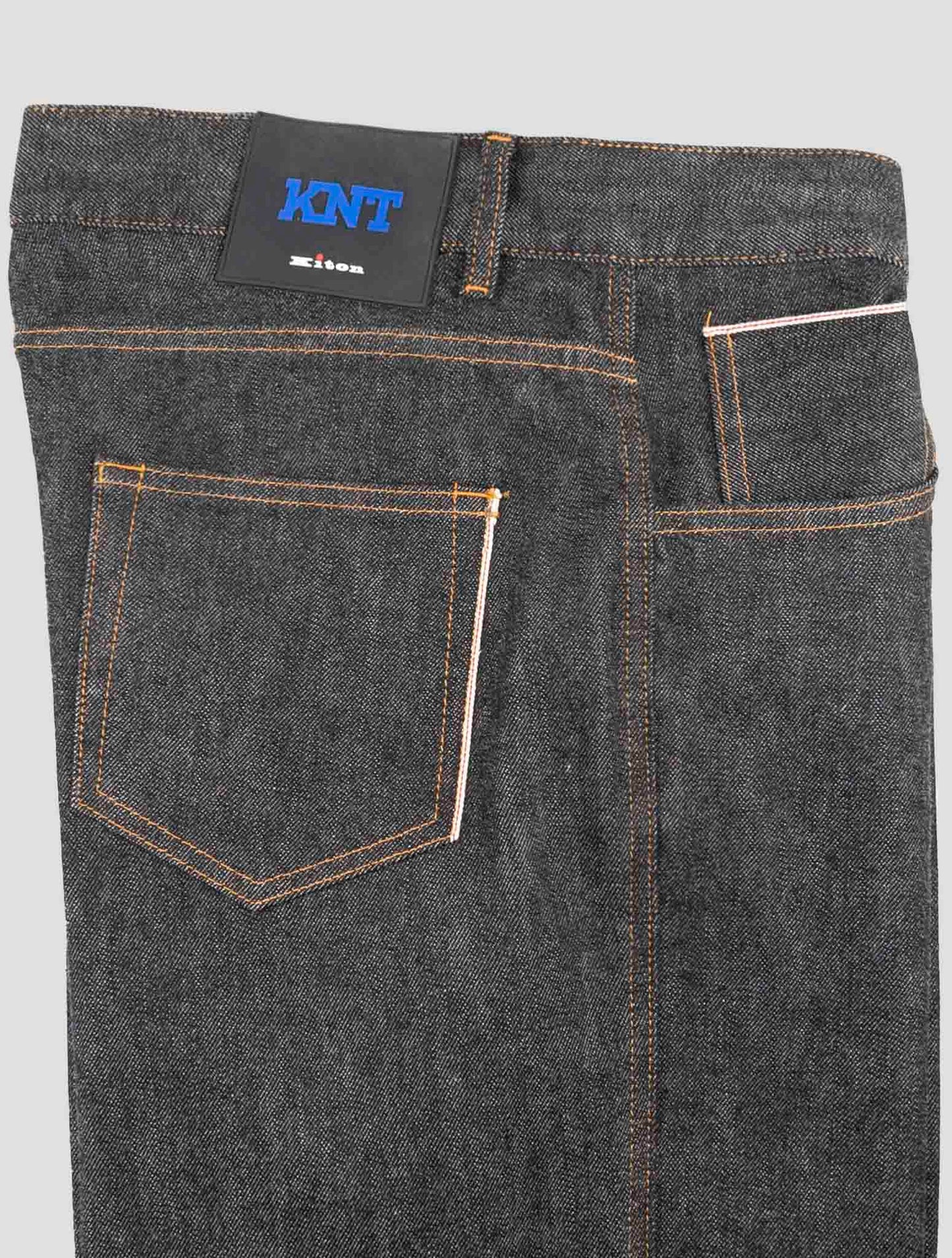 Kiton Knt Dark Gray Cotton Pe Jeans