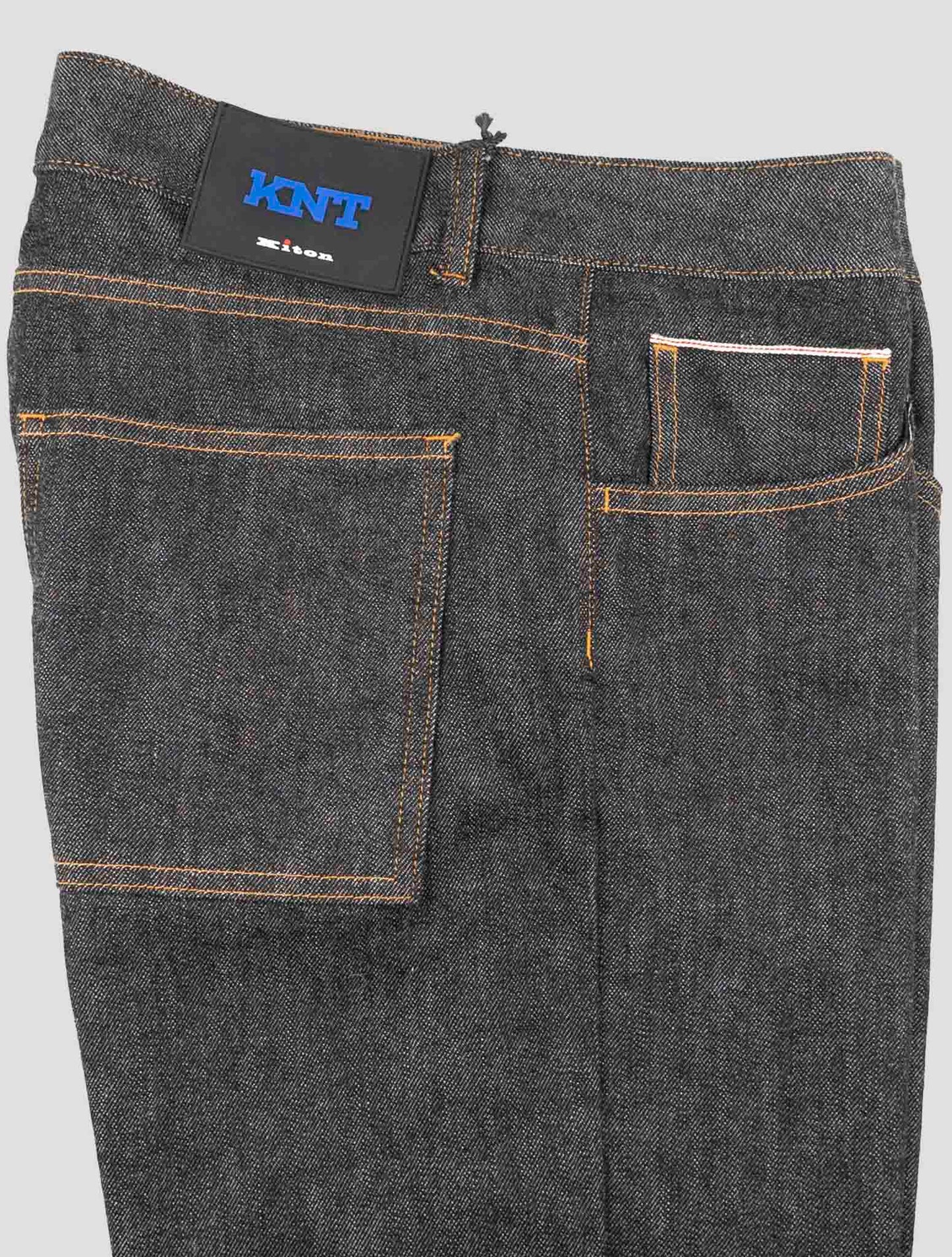 Kiton Knt Dark Gray Cotton Pe Jeans
