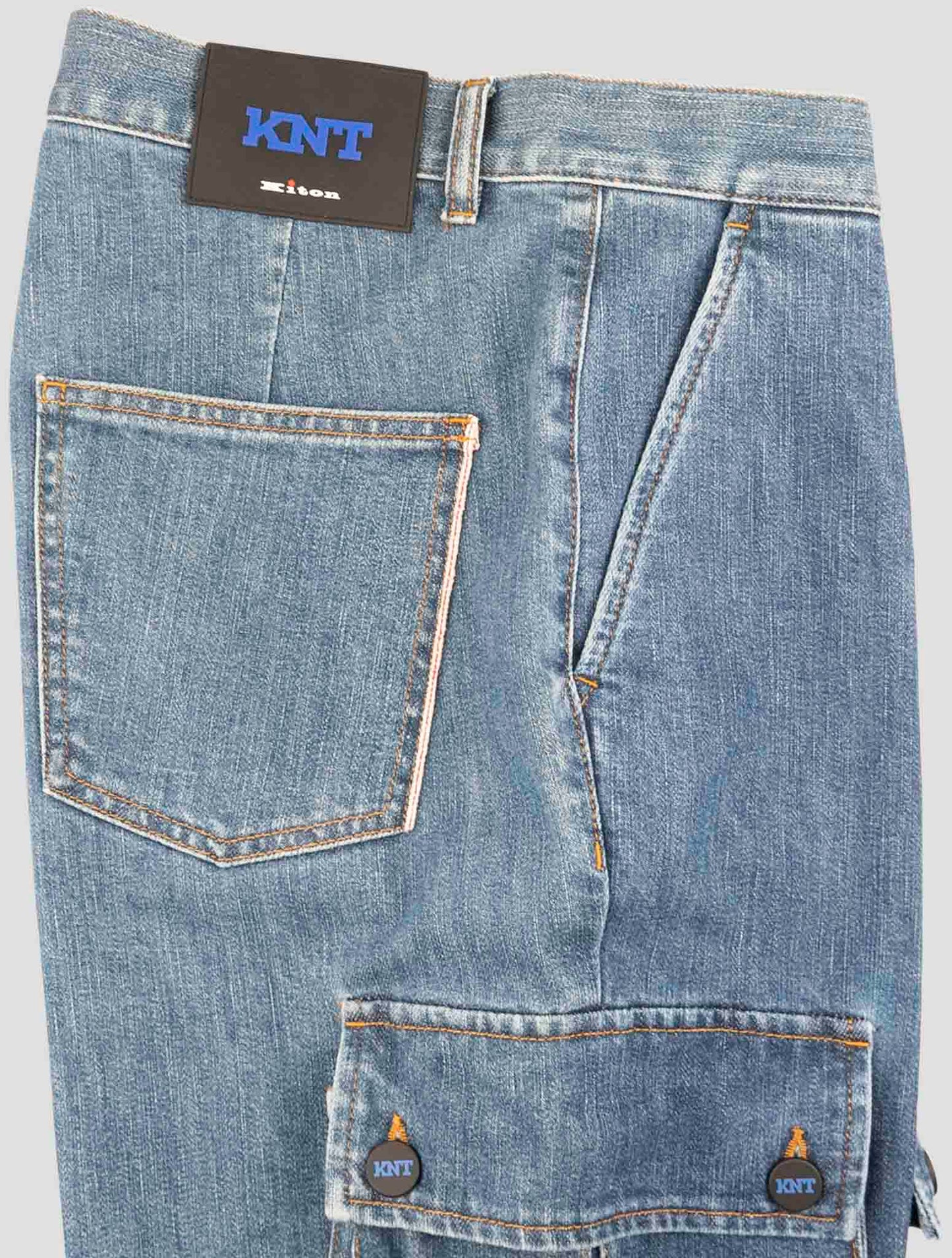 Kiton Knt Denim Cotton Pe Cargo Jeans