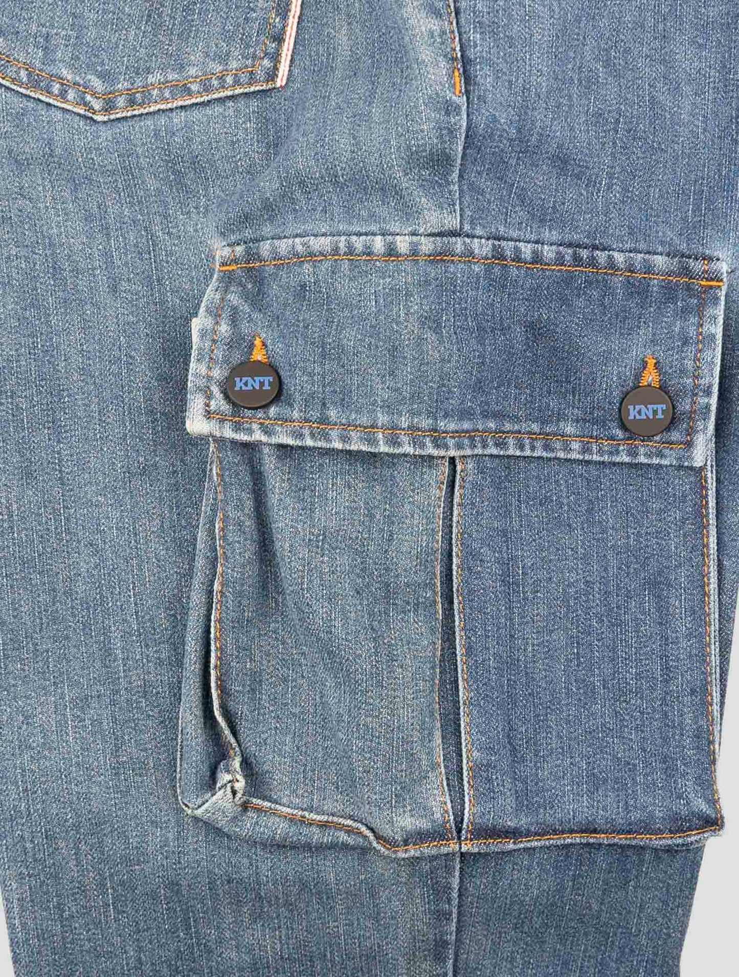 Kiton Knt Denim Cotton Pe Cargo Jeans