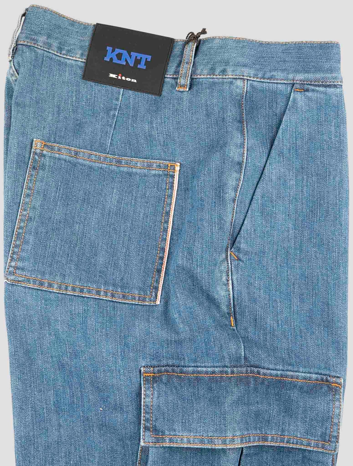 Kiton Knt Denim Cotton Pe Cargo Jeans