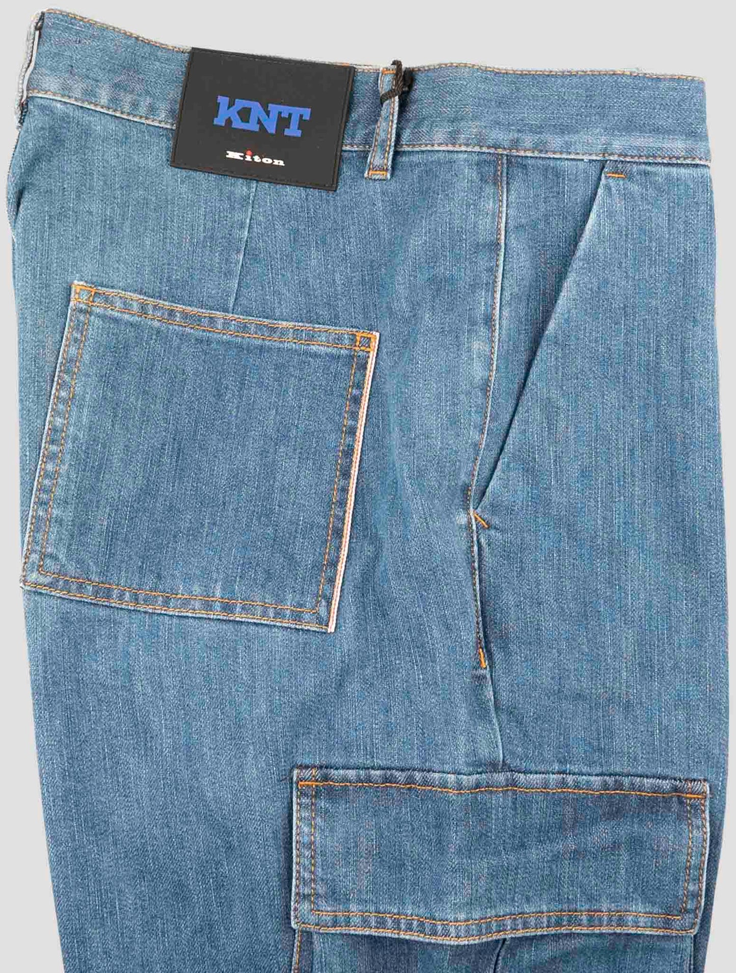 Kiton Knt Denim Cotton Pe Cargo Jeans