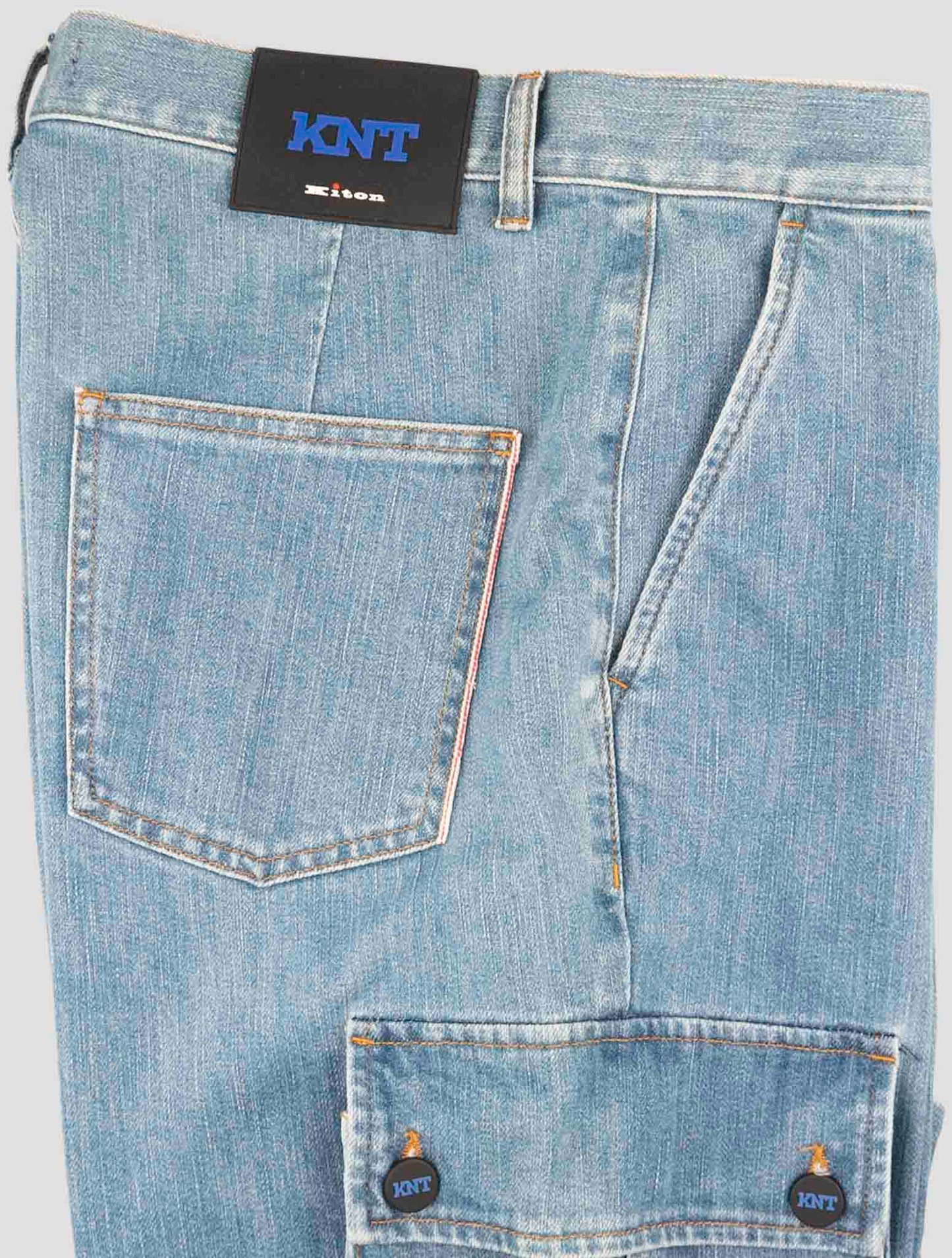 Kiton Knt Denim Cotton Pe Cargo Jeans