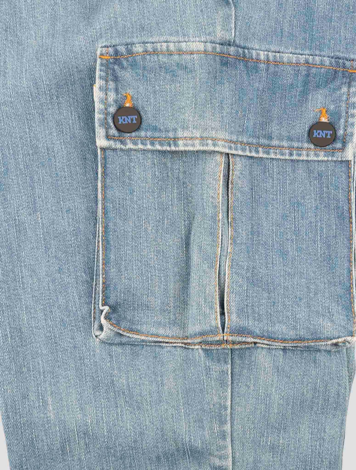 Kiton Knt Denim Cotton Pe Cargo Jeans