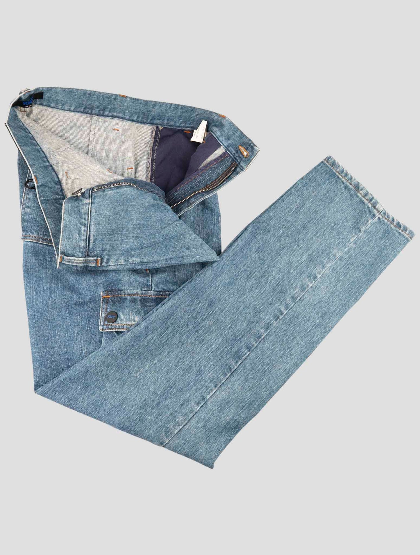Kiton Knt Denim Cotton Pe Cargo Jeans