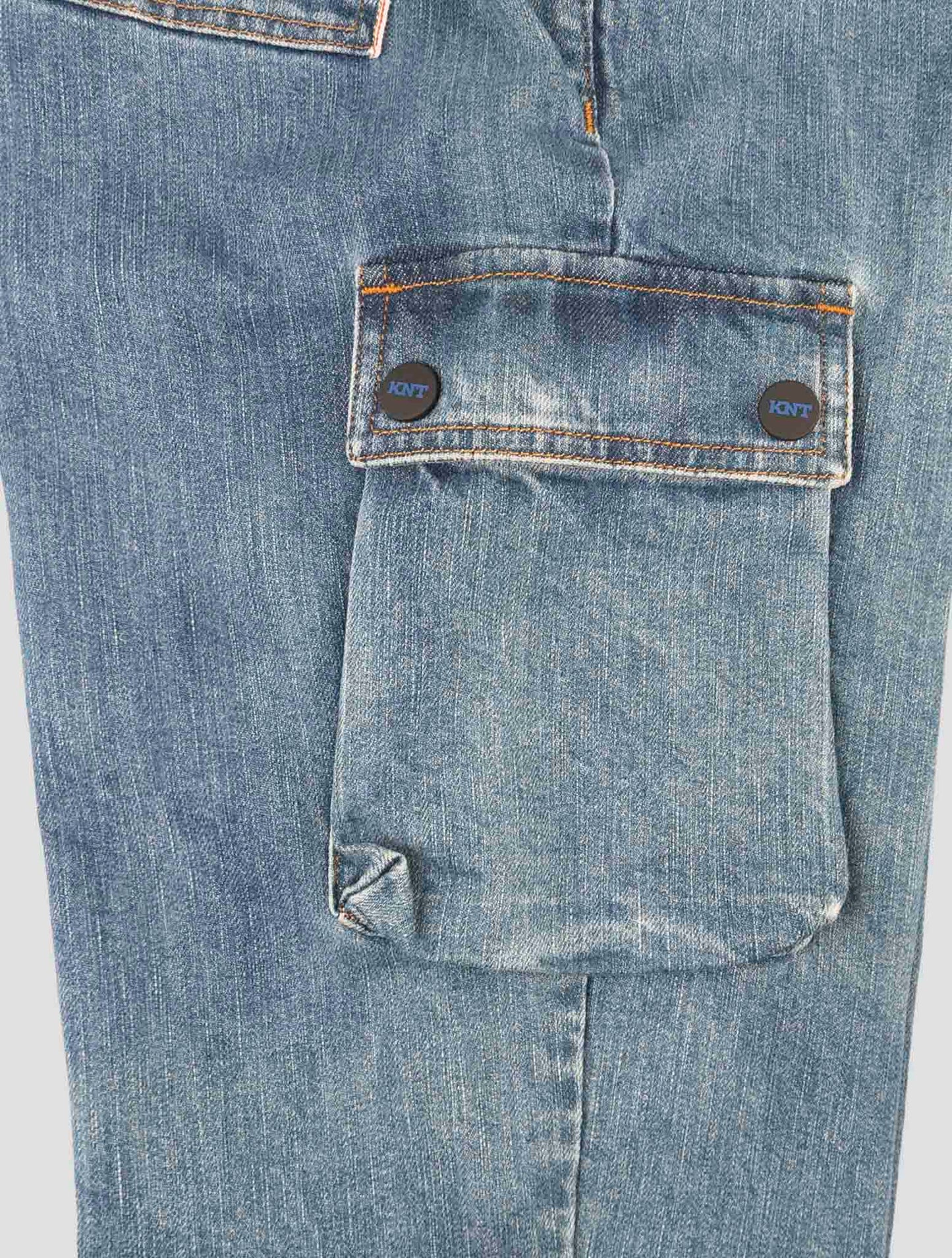 Kiton Knt Denim Cotton Pe Cargo Jeans