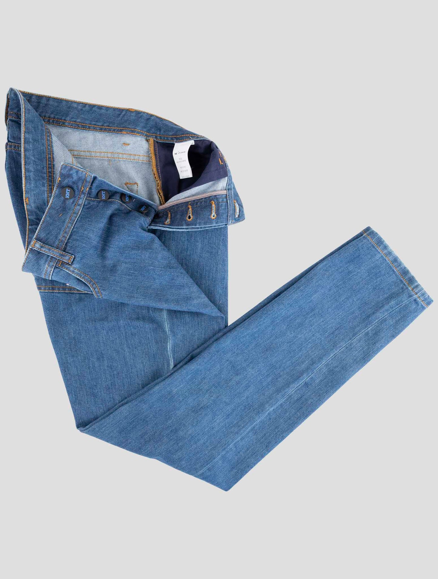Kiton Knt Blue Cotton Pe Jeans