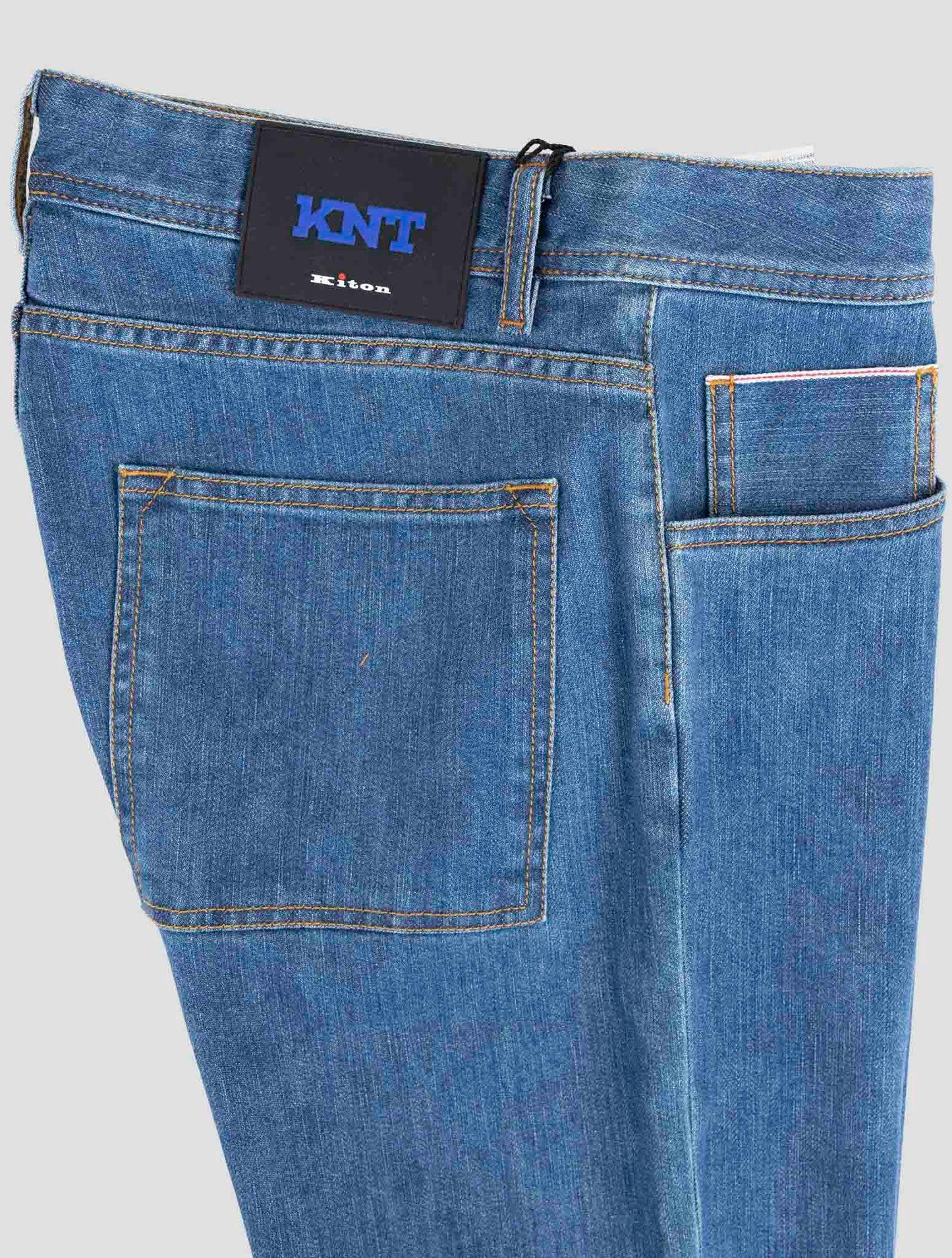 Kiton Knt Blue Cotton Pe Jeans