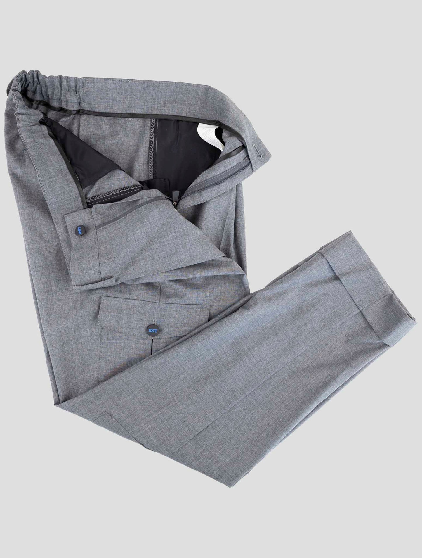 Kiton Knt Gray Wool Pants
