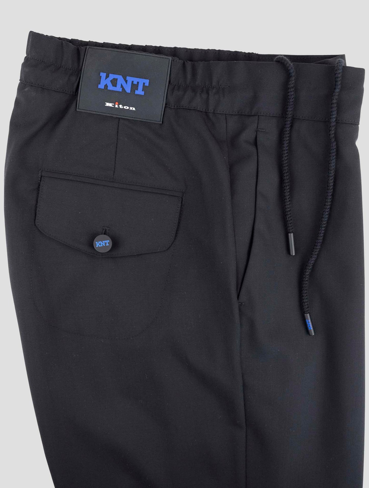 Kiton Knt Black Wool Pants