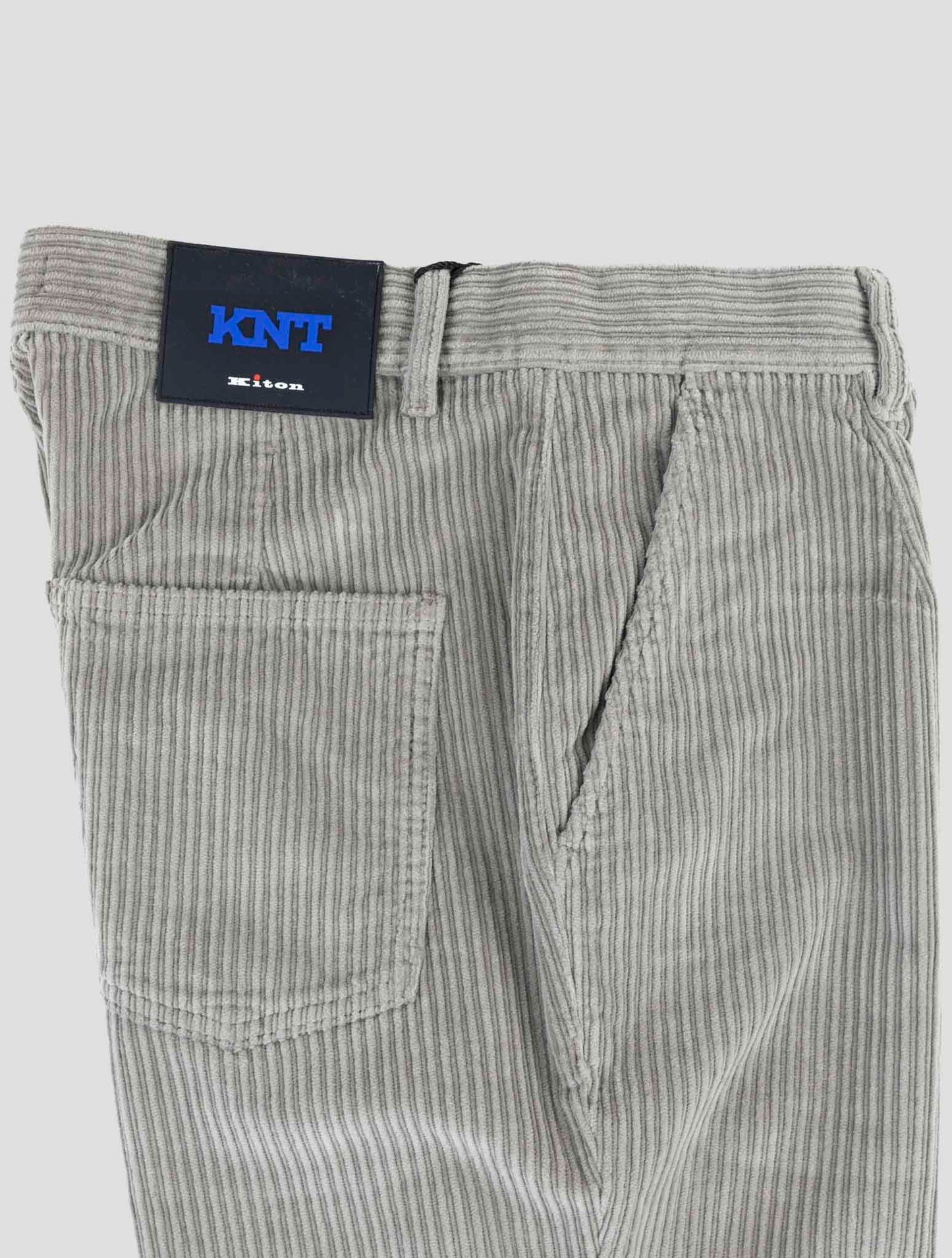 Kiton Knt Gray Cotton Ea Velvet Pants