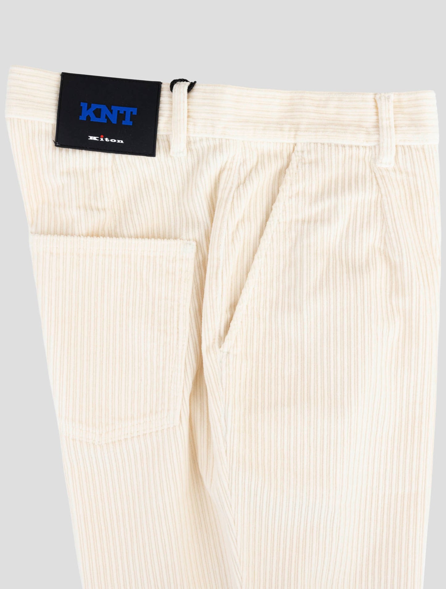 Kiton Knt White Cotton Ea Velvet Pants