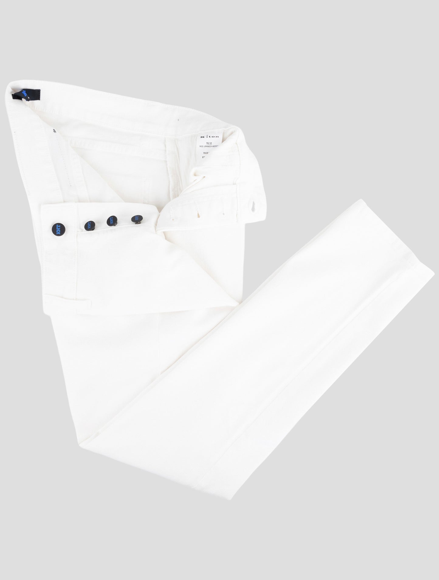Kiton Knt White Cotton Ea Jeans