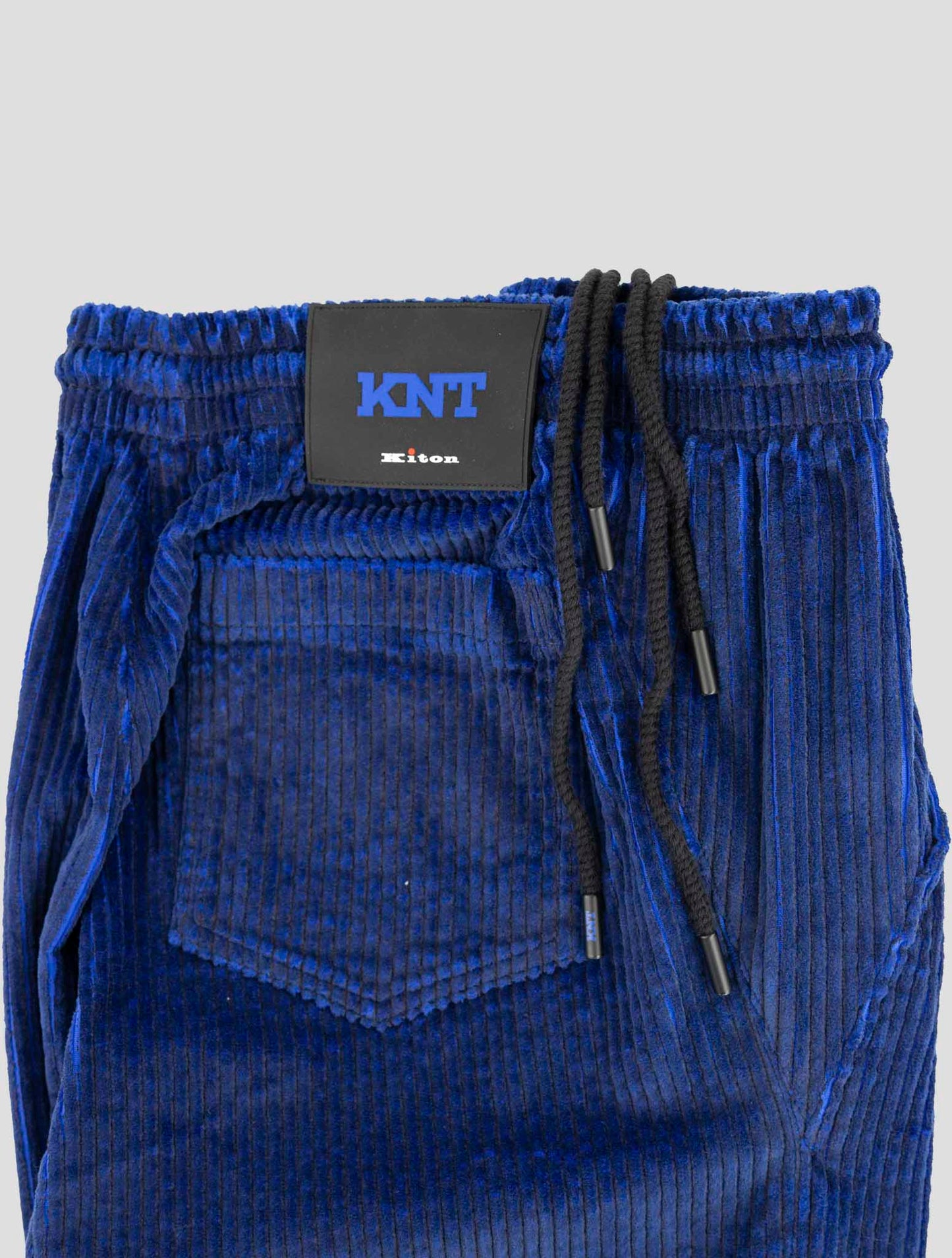 Kiton Knt Blue Cotton Ea Velvet Pants