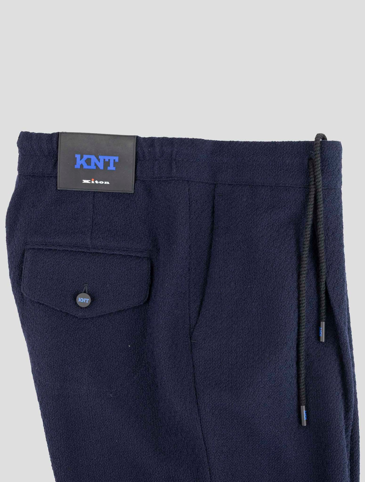 Kiton Knt Blue Virgin Wool Ea Pants