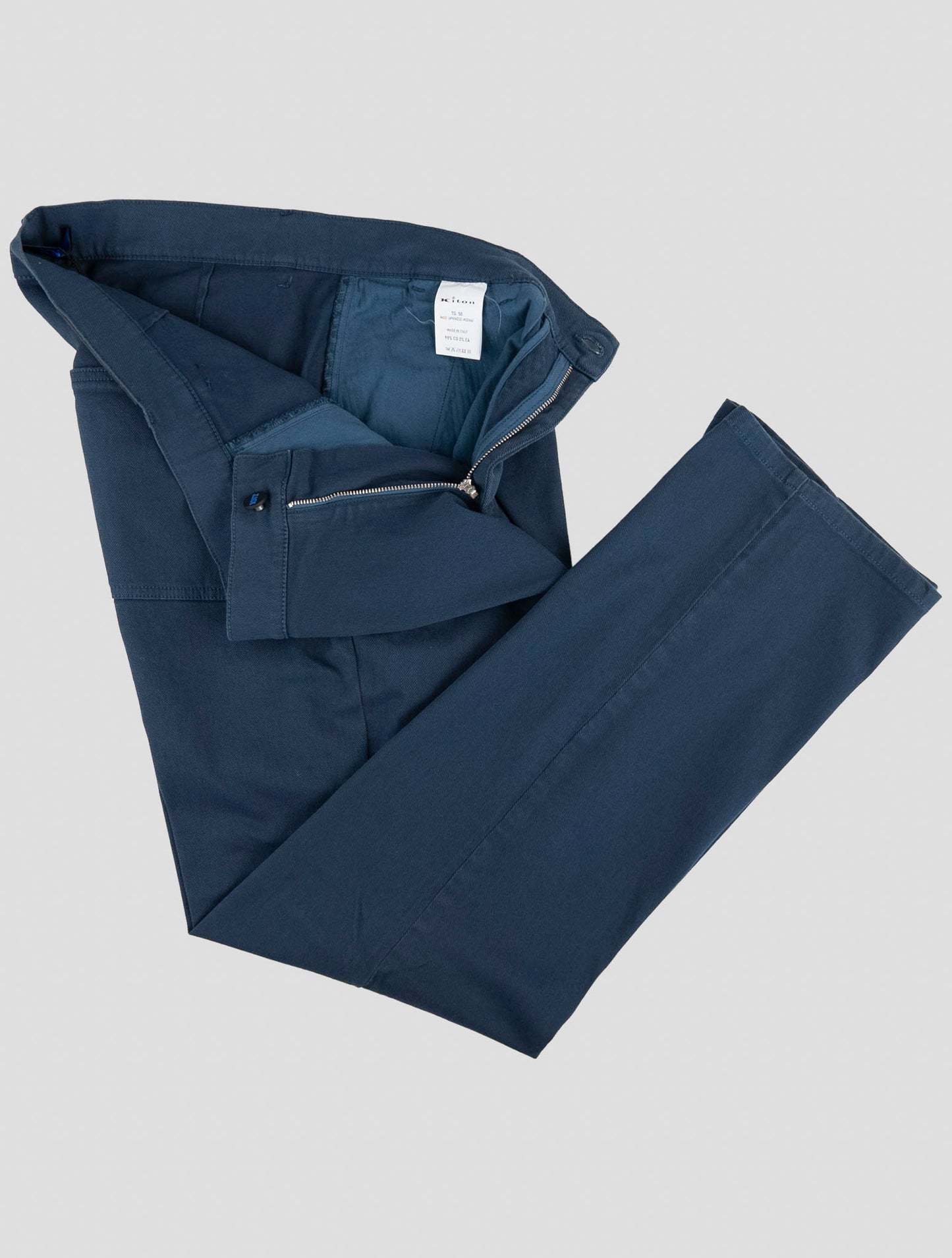 Kiton Knt Blue Cotton Ea Pants