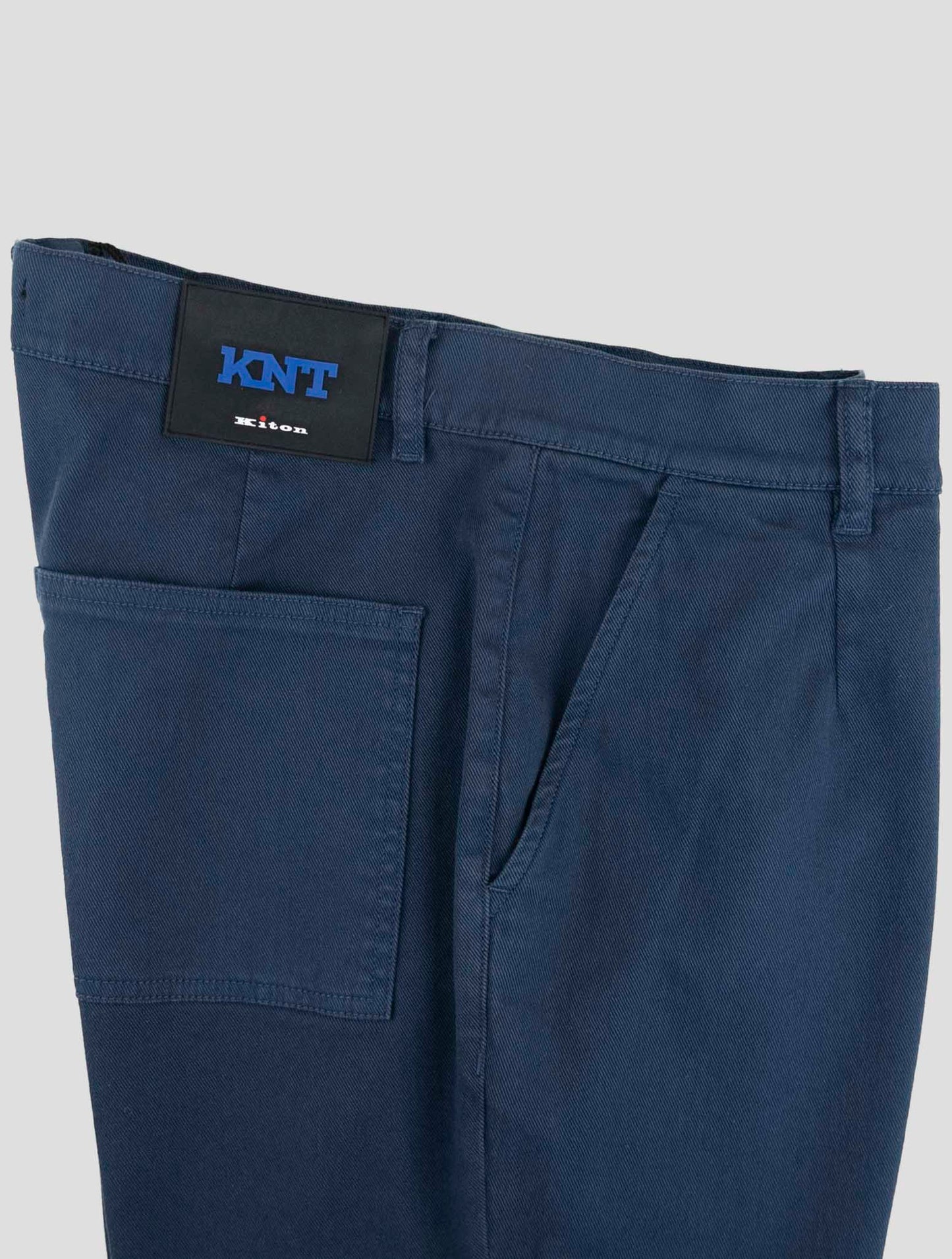 Kiton Knt Blue Cotton Ea Pants