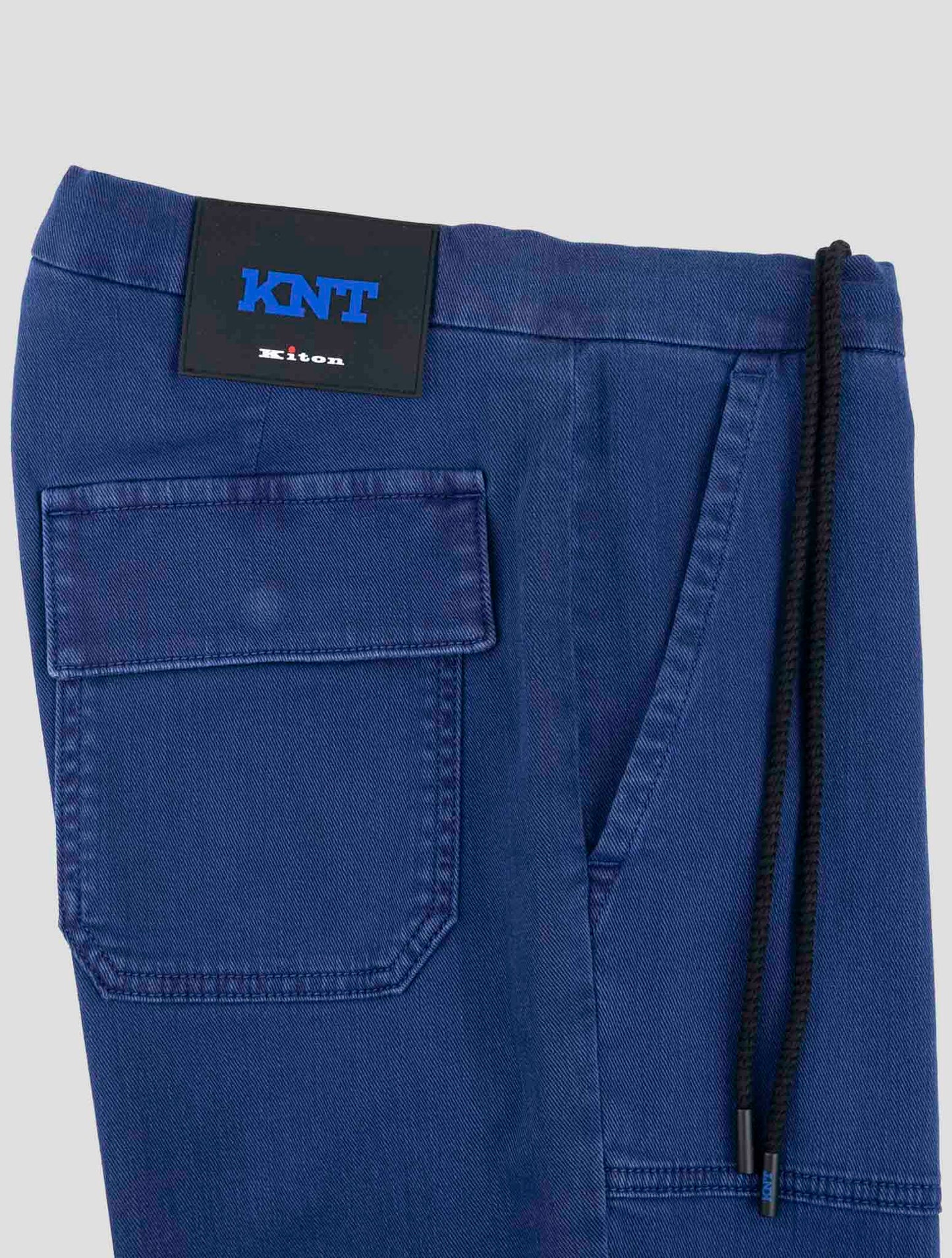 Kiton Knt Blue Cotton Cashmere Ea Pants