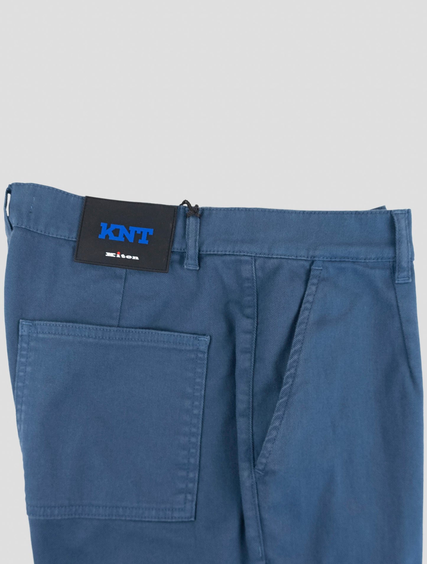 Kiton Knt Blue Cotton Ea Pants