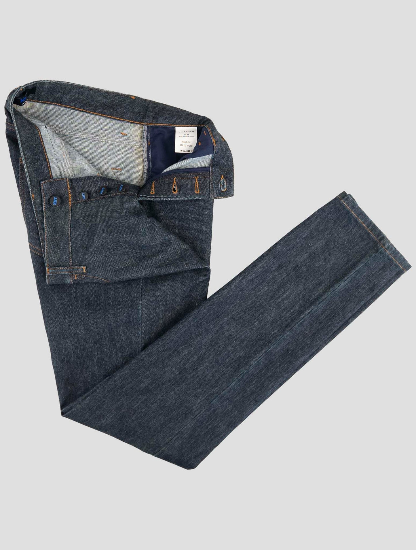 Kiton Knt Blue Cotton Pe Jeans