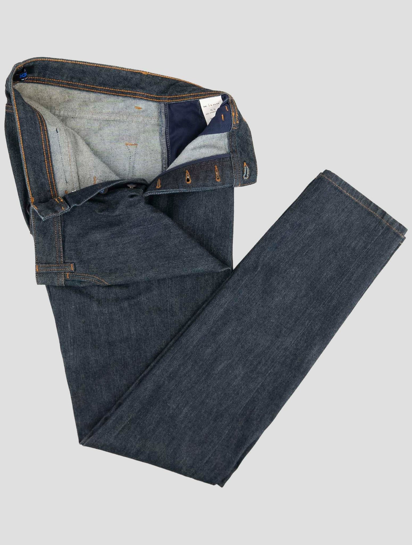 Kiton Knt Blue Cotton Pe Jeans