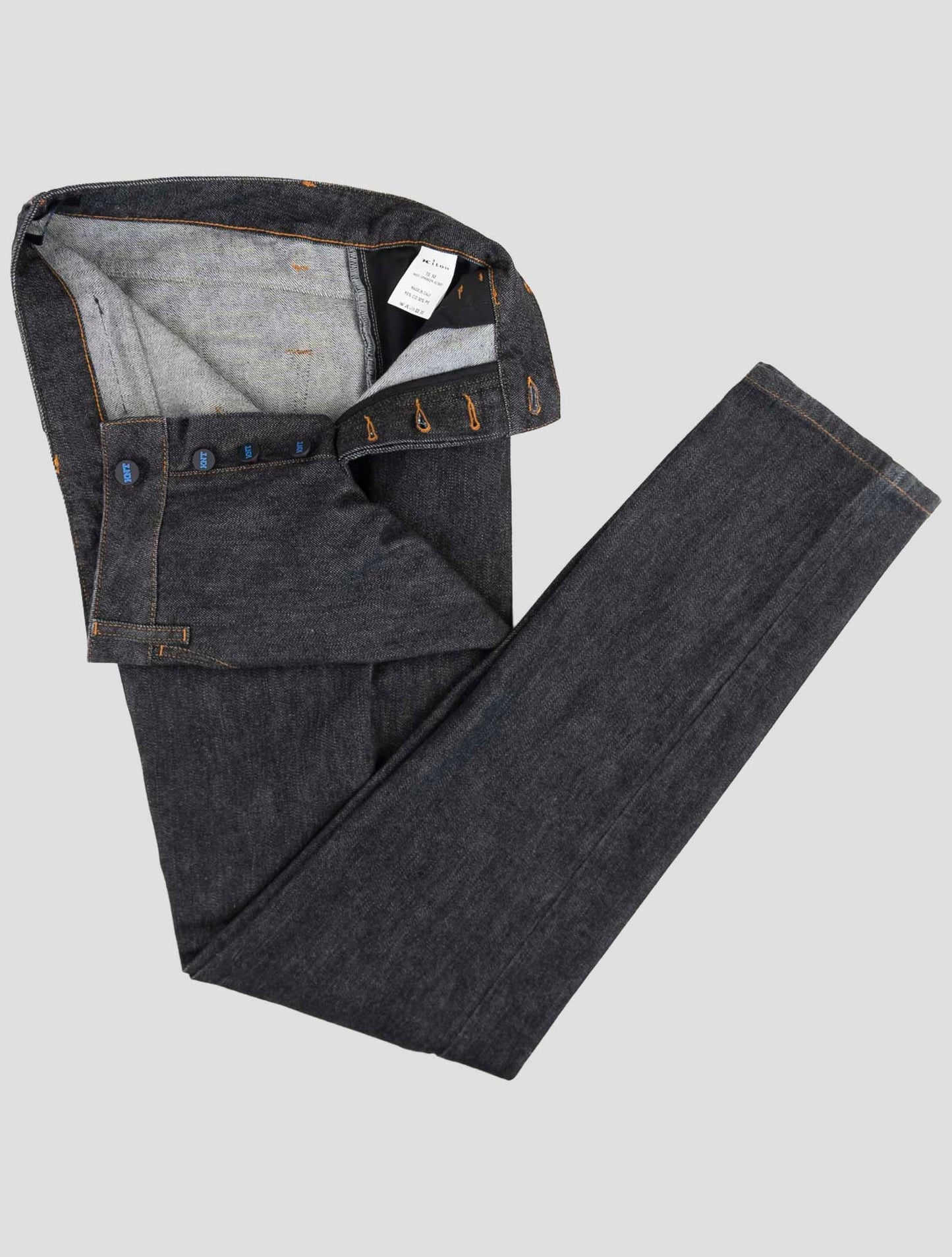 Kiton Knt Dark Gray Cotton Pe Jeans