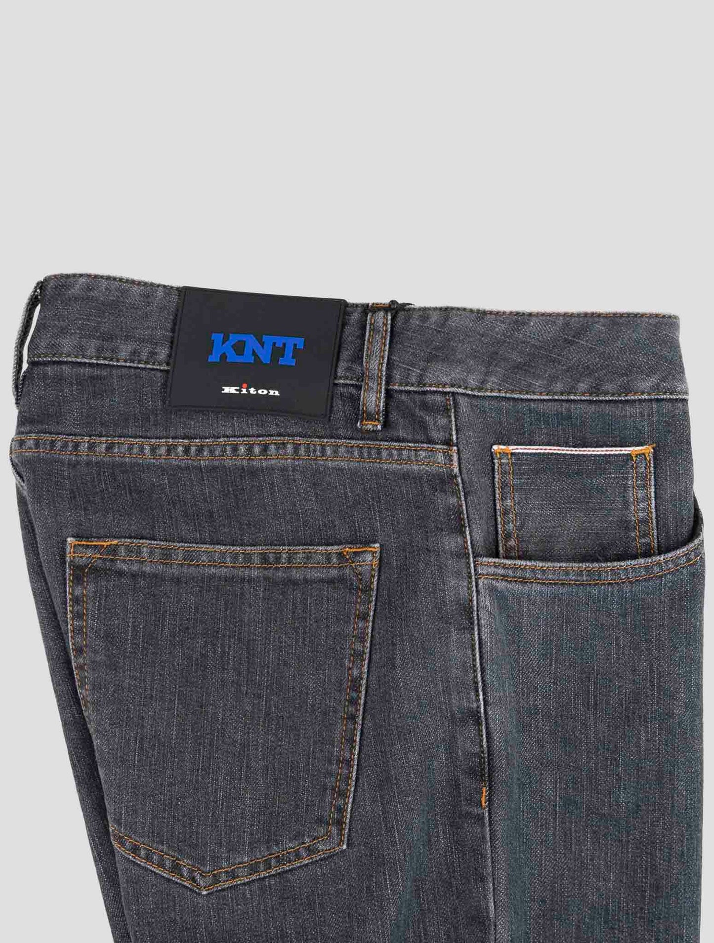 Kiton Knt Gray Cotton Pe Jeans