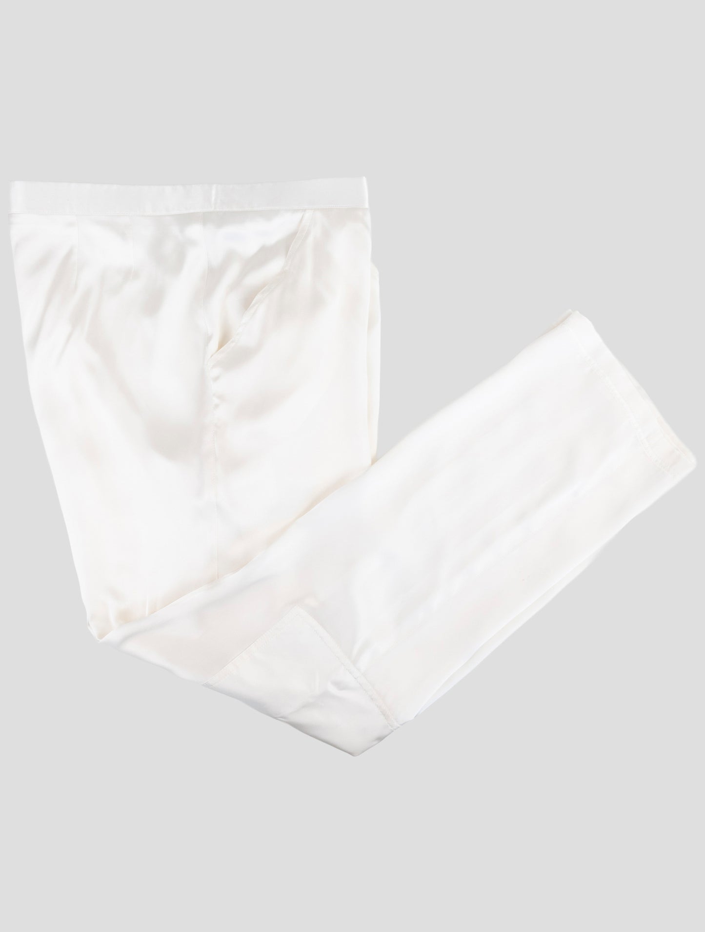 Kiton Knt White Silk Jeans