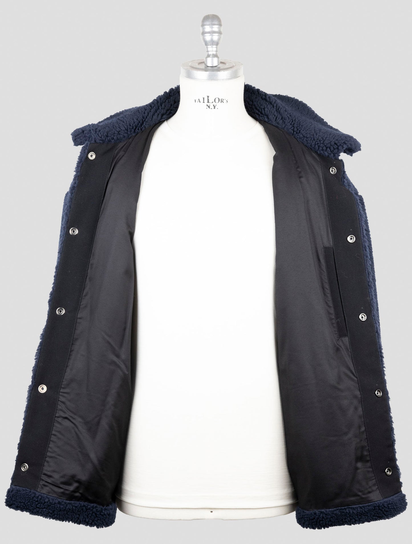 Kiton Knt Dark Blue Pc Pl Coat