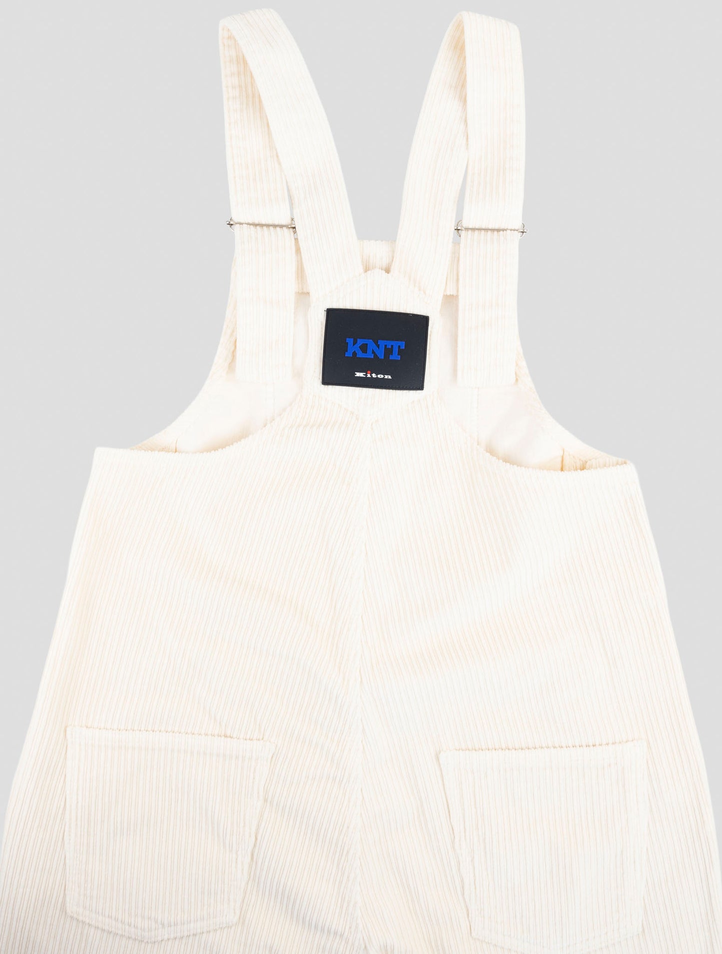 Kiton Knt White Cotton Ea Velvet Salopette