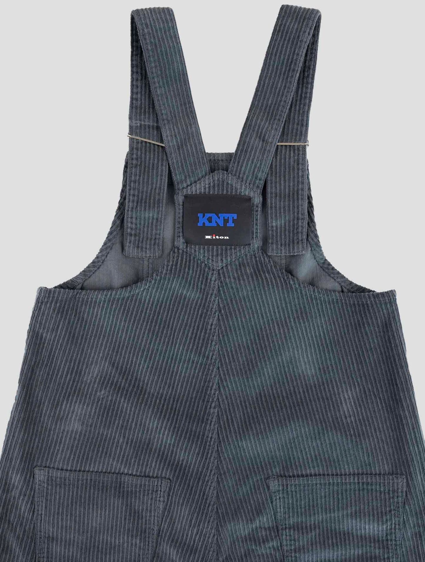 Kiton Knt Gray Cotton Ea Velvet Salopette