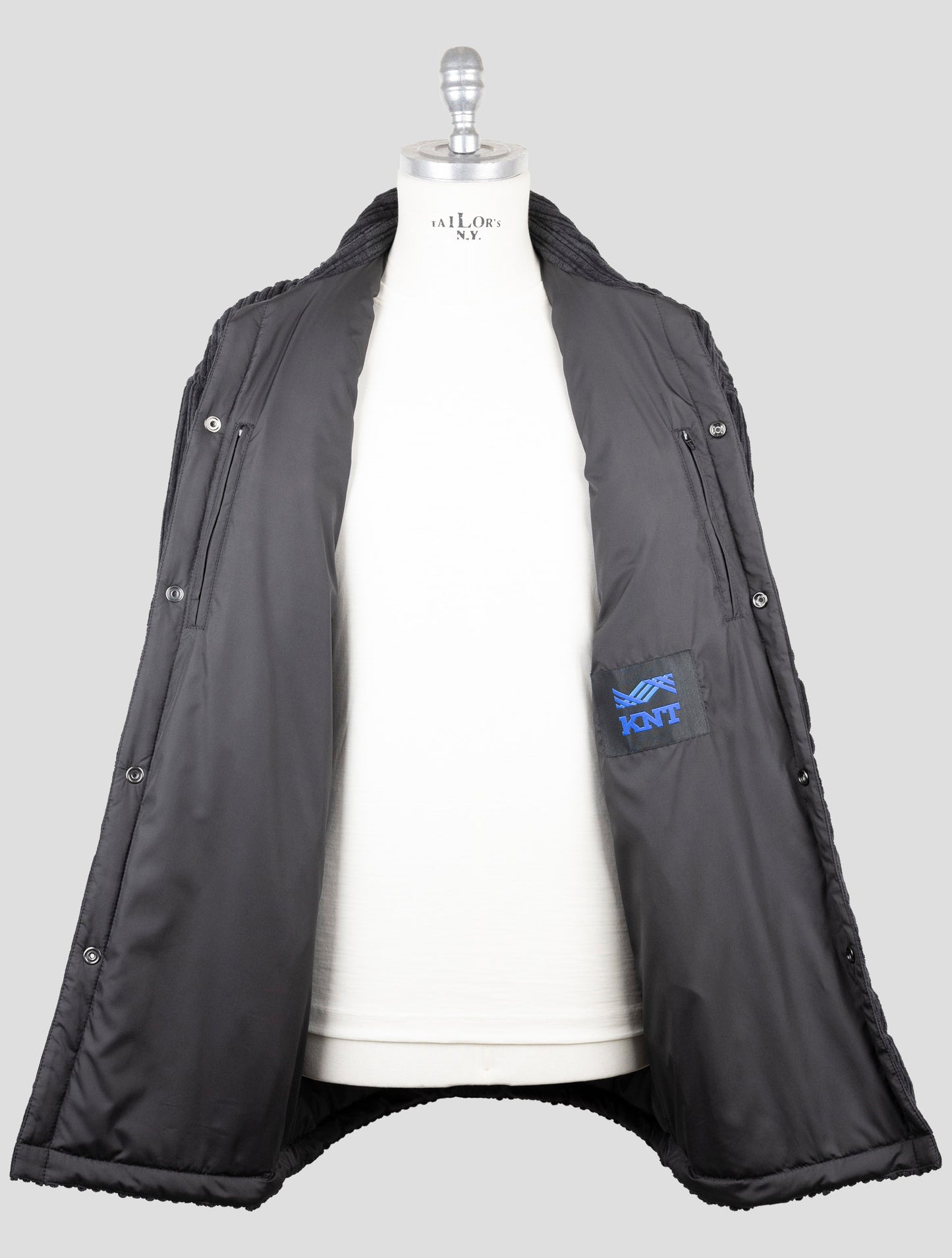 Kiton Knt Black Pl Pa Velvet Coat